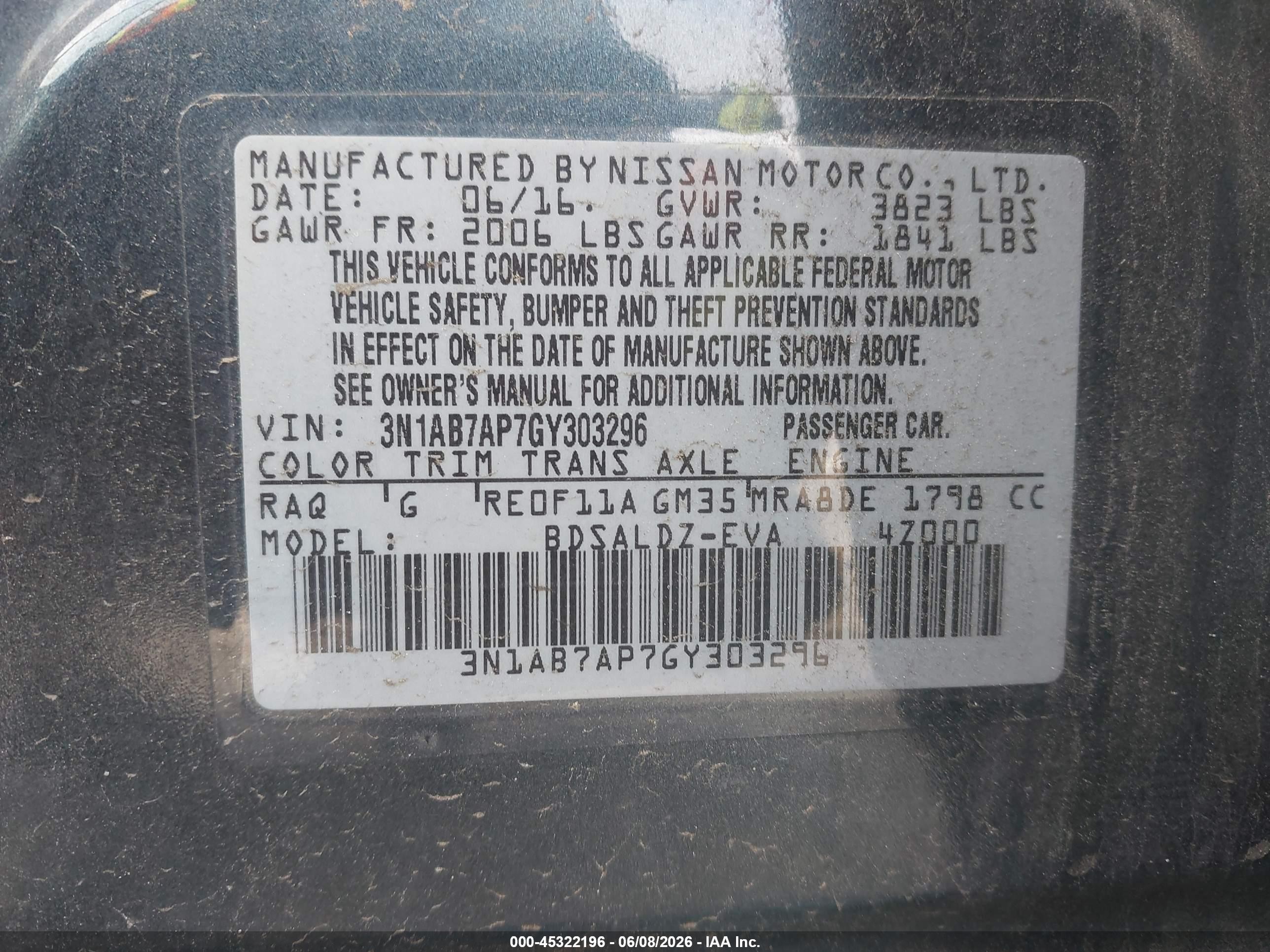 2016 Nissan Sentra Sv Синий vin: 3N1AB7AP7GY303296