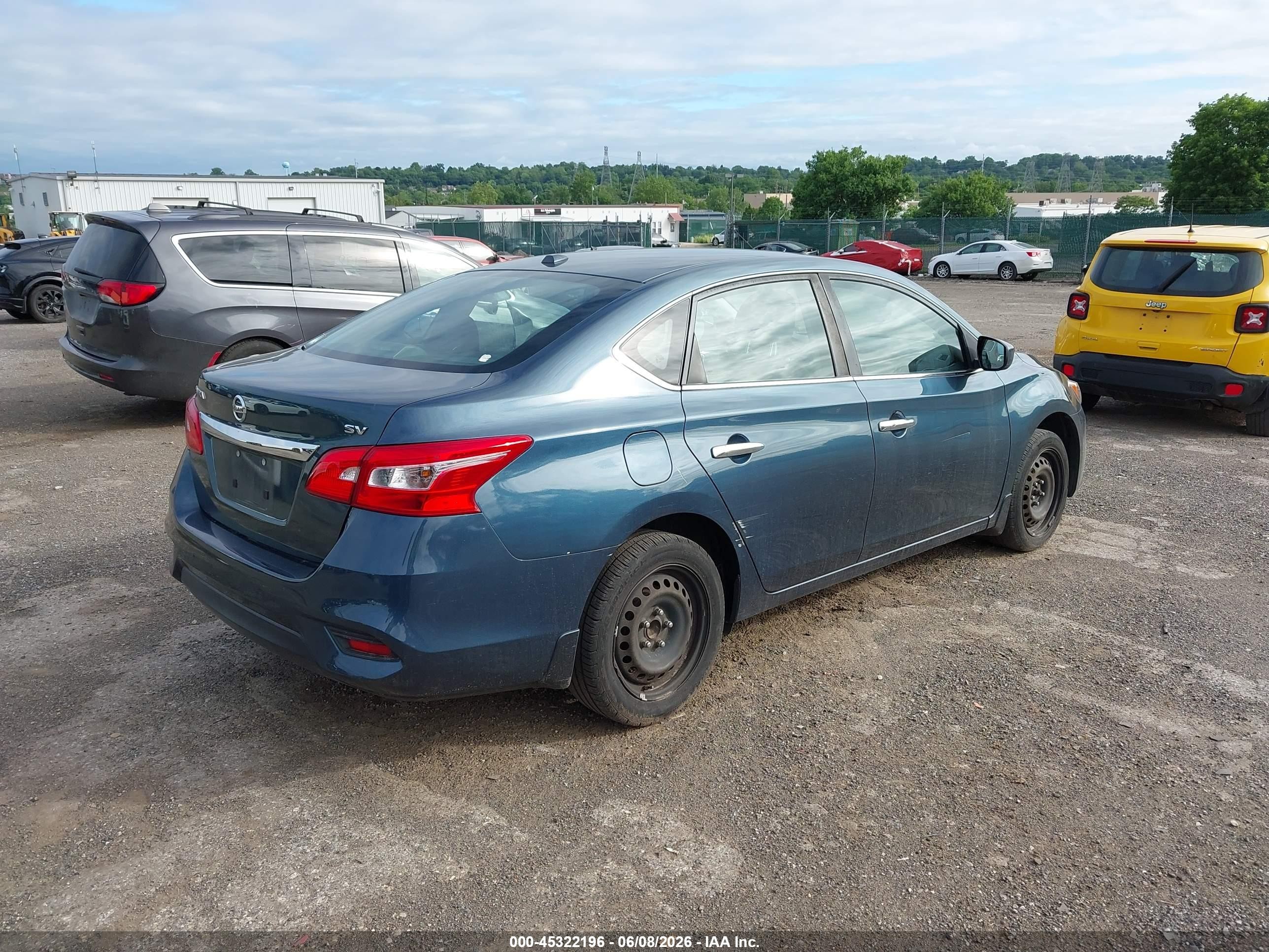 2016 Nissan Sentra Sv Синий vin: 3N1AB7AP7GY303296