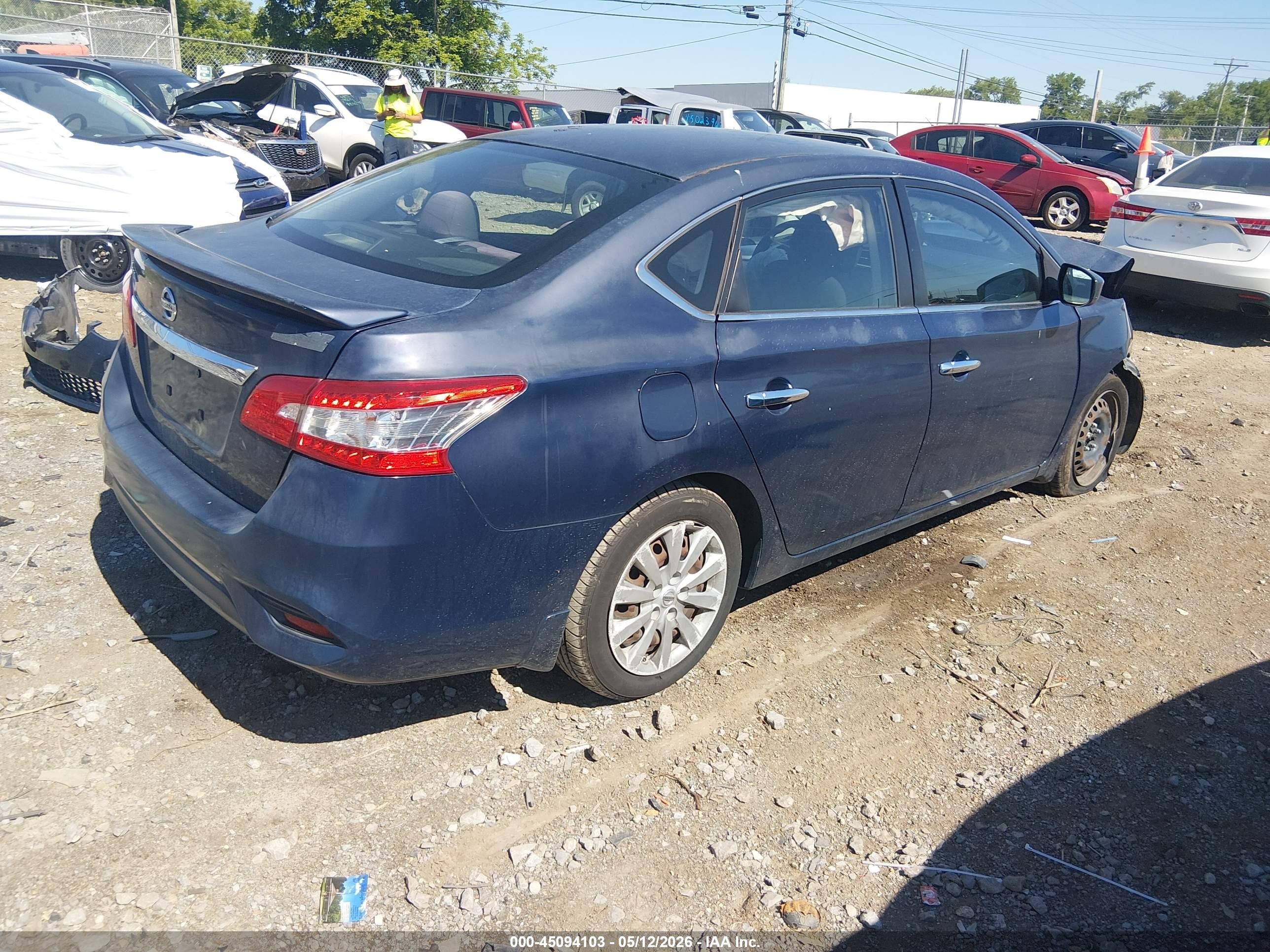 2016 Nissan Sentra S Blue vin: 3N1AB7AP7GY316677