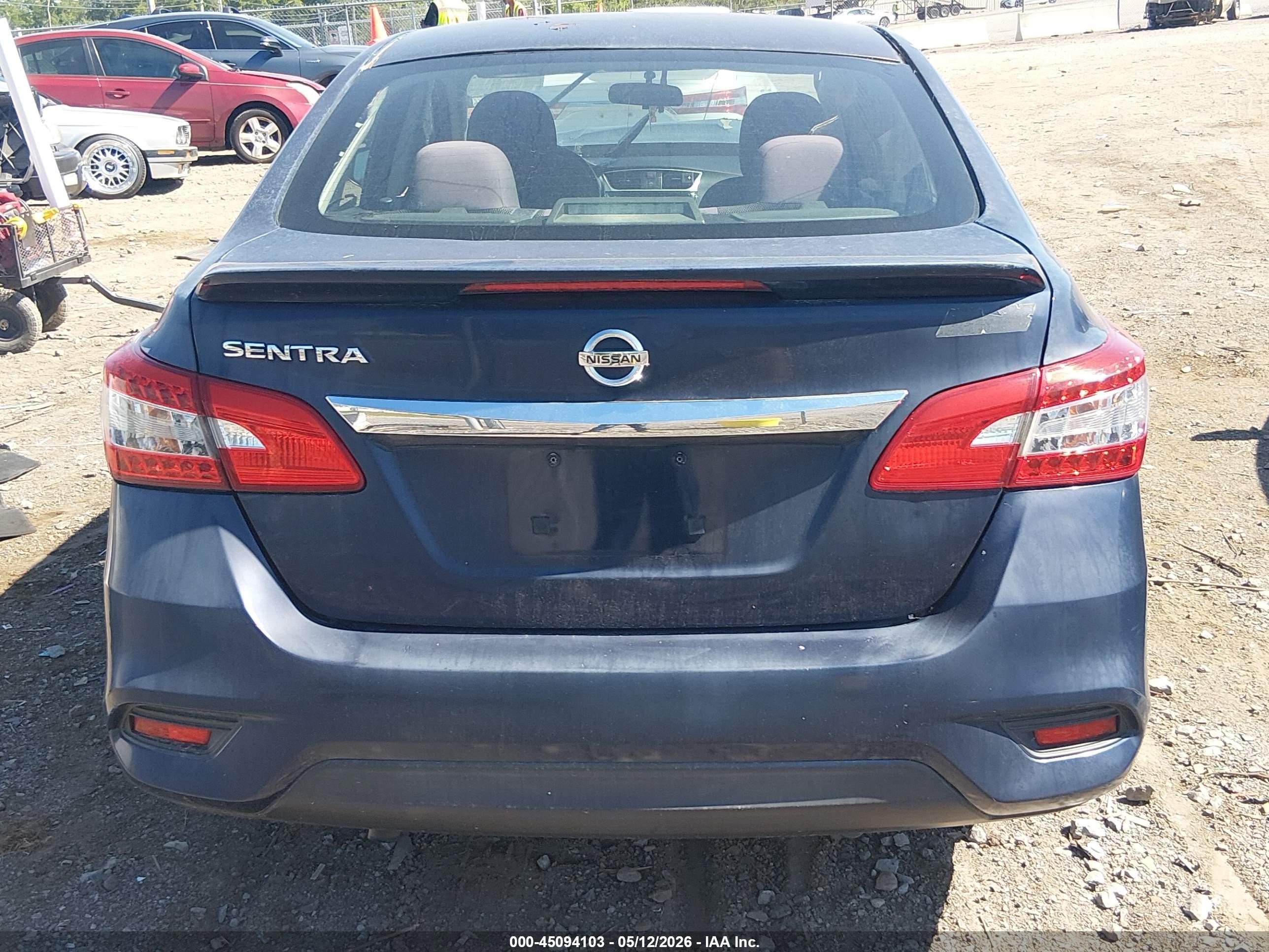 2016 Nissan Sentra S Blue vin: 3N1AB7AP7GY316677