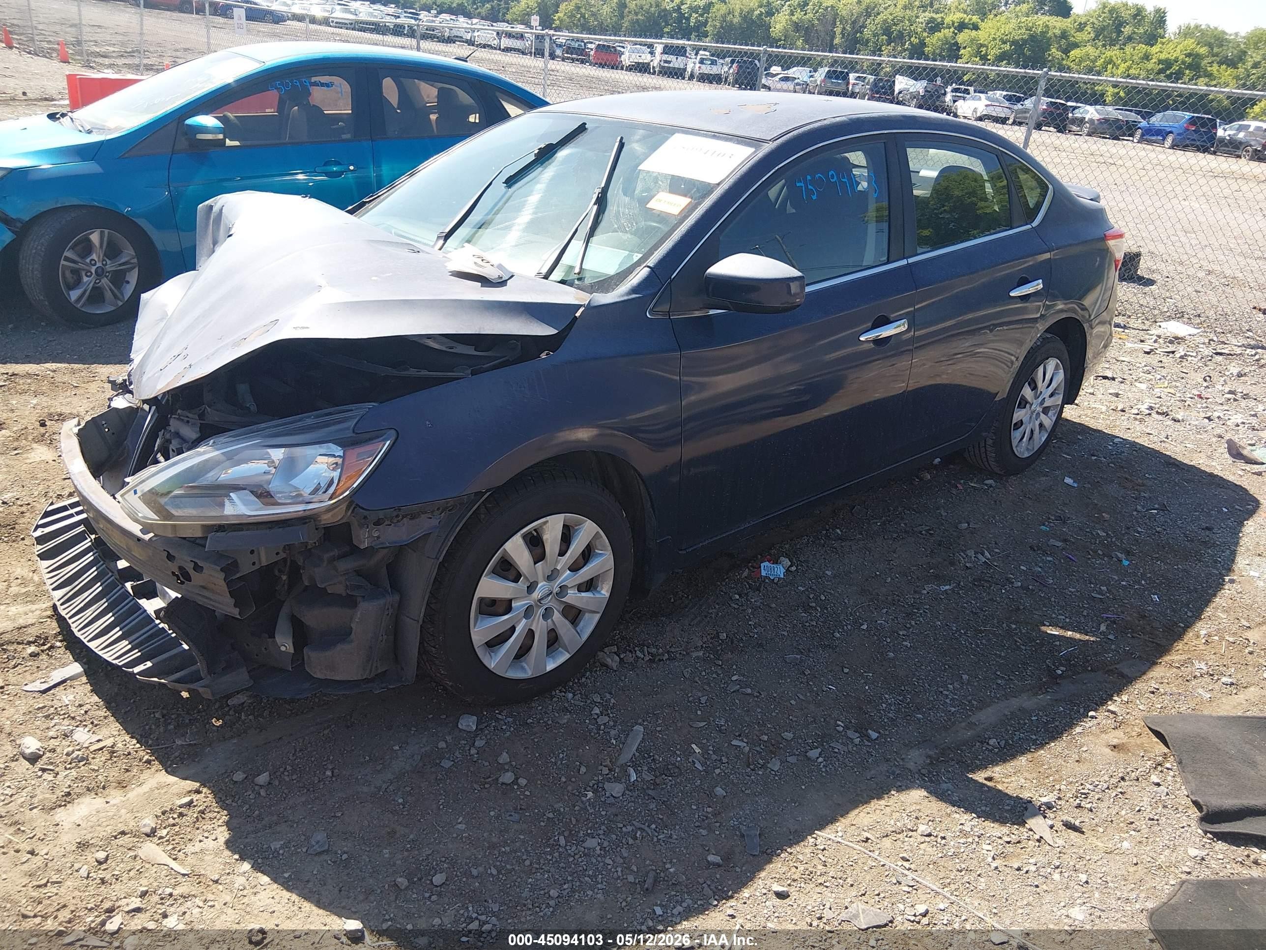 2016 Nissan Sentra S Blue vin: 3N1AB7AP7GY316677