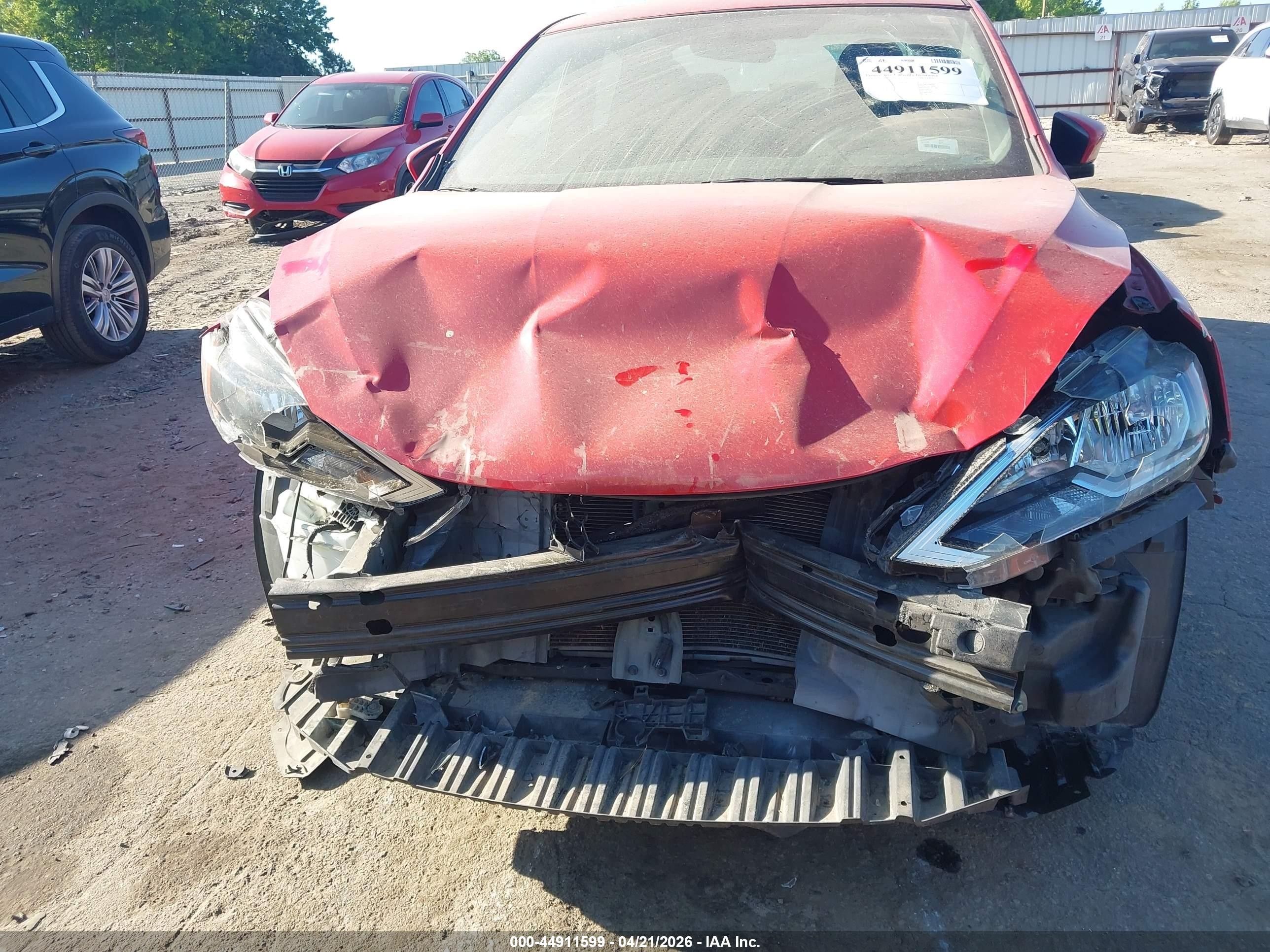 2016 Nissan Sentra Sv Красный vin: 3N1AB7AP7GY324231