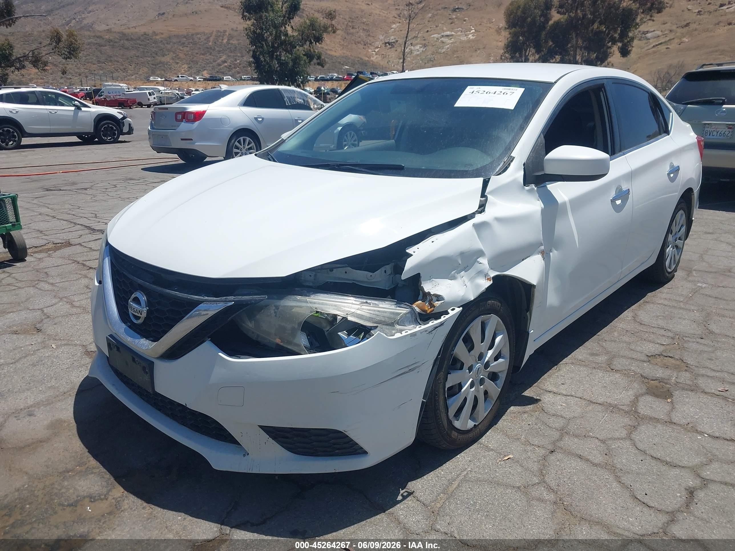 2016 Nissan Sentra S White vin: 3N1AB7AP7GY326528