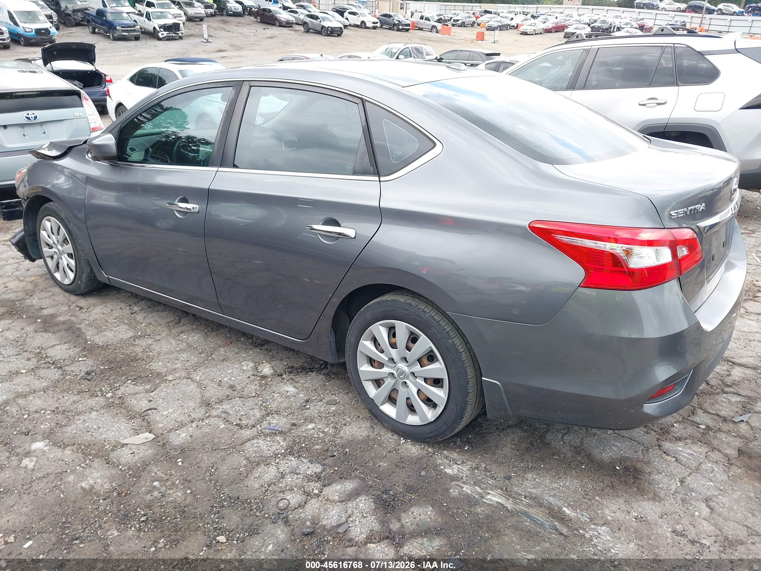 2017 Nissan Sentra Sv Gray vin: 3N1AB7AP7HL715717