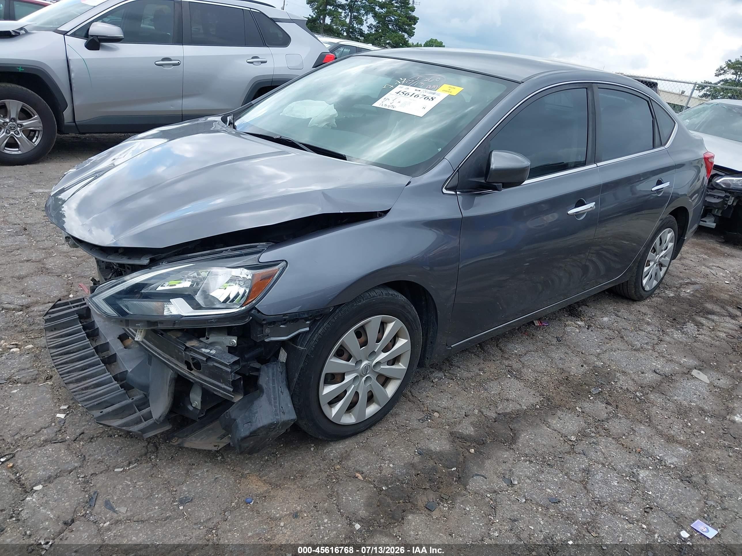 2017 Nissan Sentra Sv Gray vin: 3N1AB7AP7HL715717