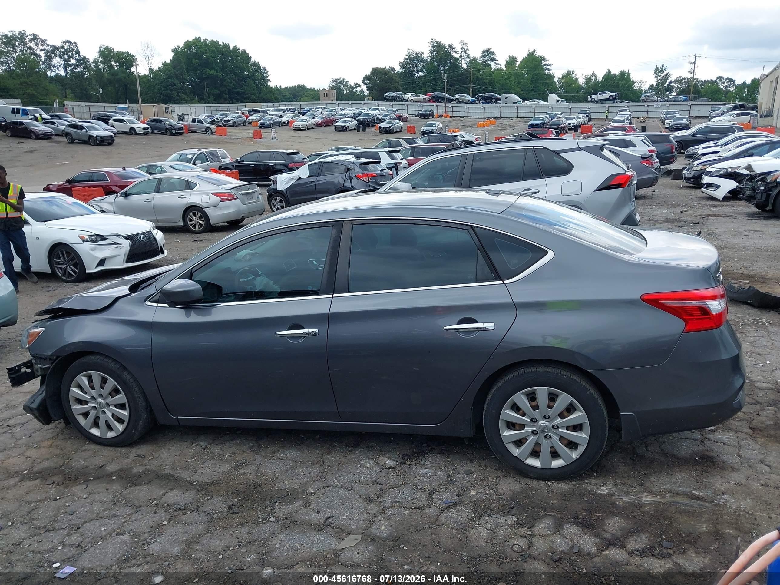 2017 Nissan Sentra Sv Gray vin: 3N1AB7AP7HL715717