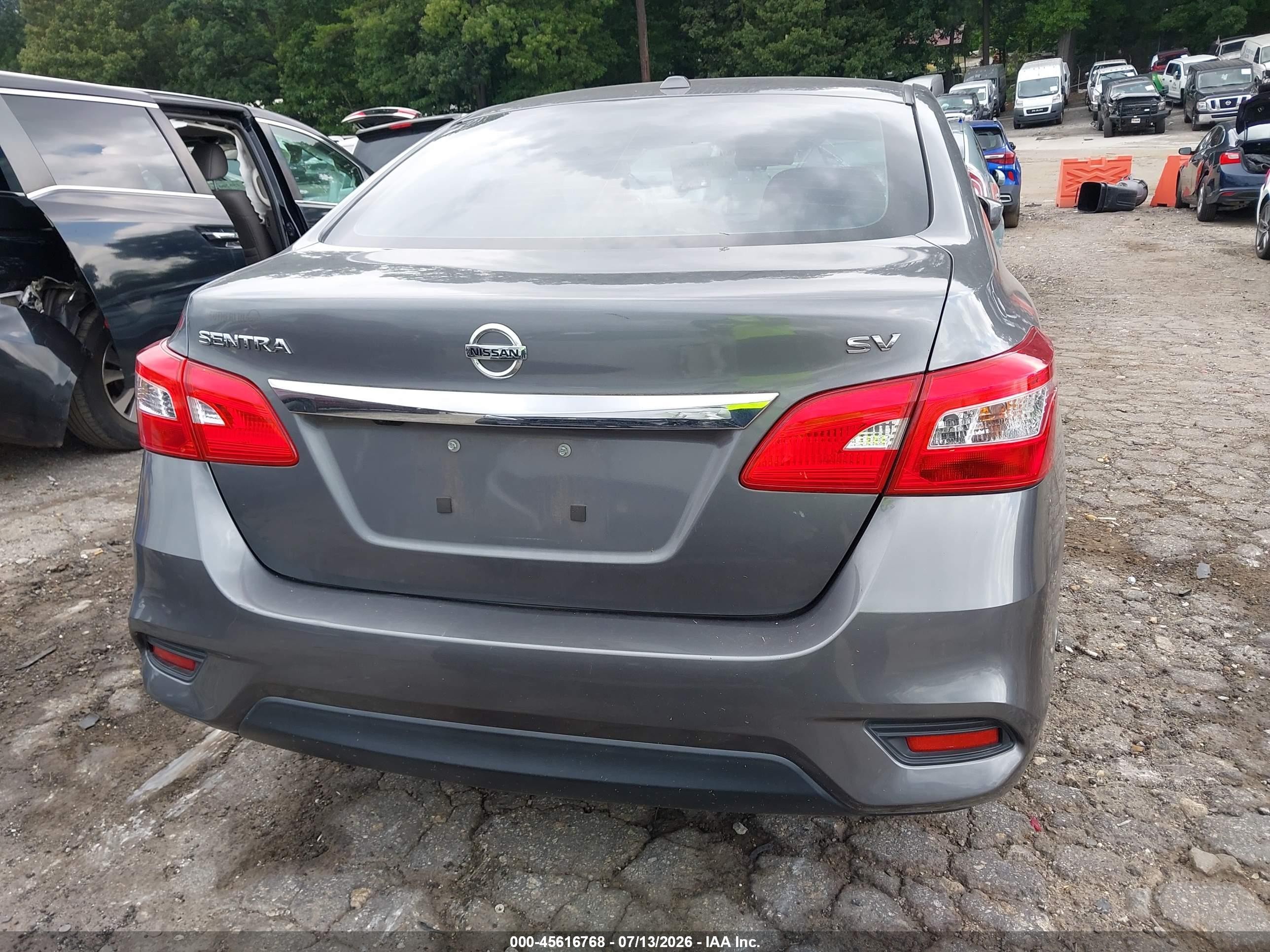 2017 Nissan Sentra Sv Gray vin: 3N1AB7AP7HL715717