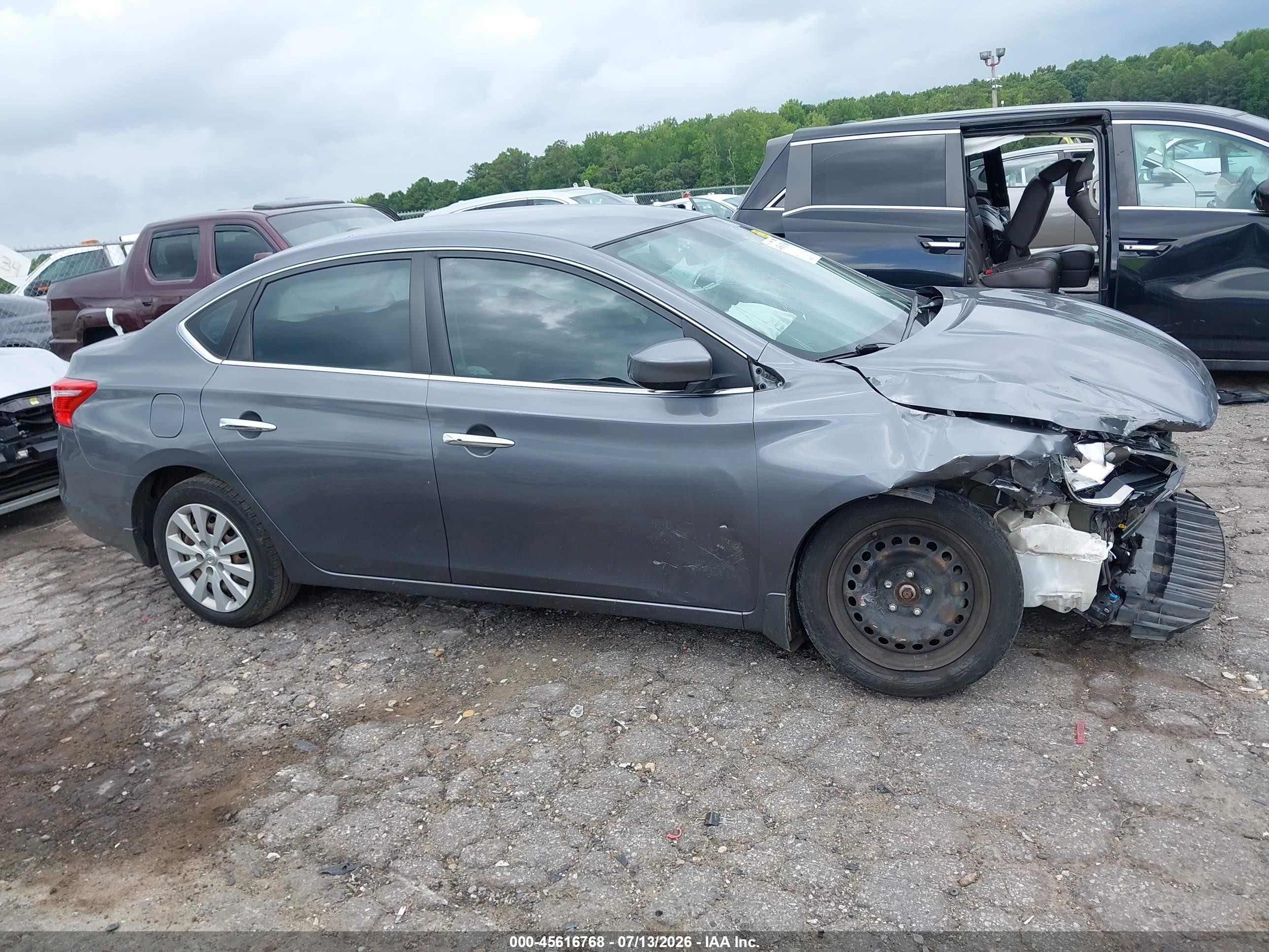 2017 Nissan Sentra Sv Gray vin: 3N1AB7AP7HL715717