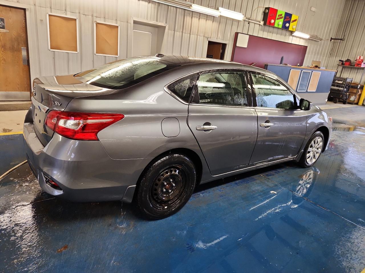 2017 Nissan Sentra Sv Gray vin: 3N1AB7AP7HY385807 Damage: Right Qtr Panel, Dent(S) W/ Paint Dmg, 9 To 10 Inches