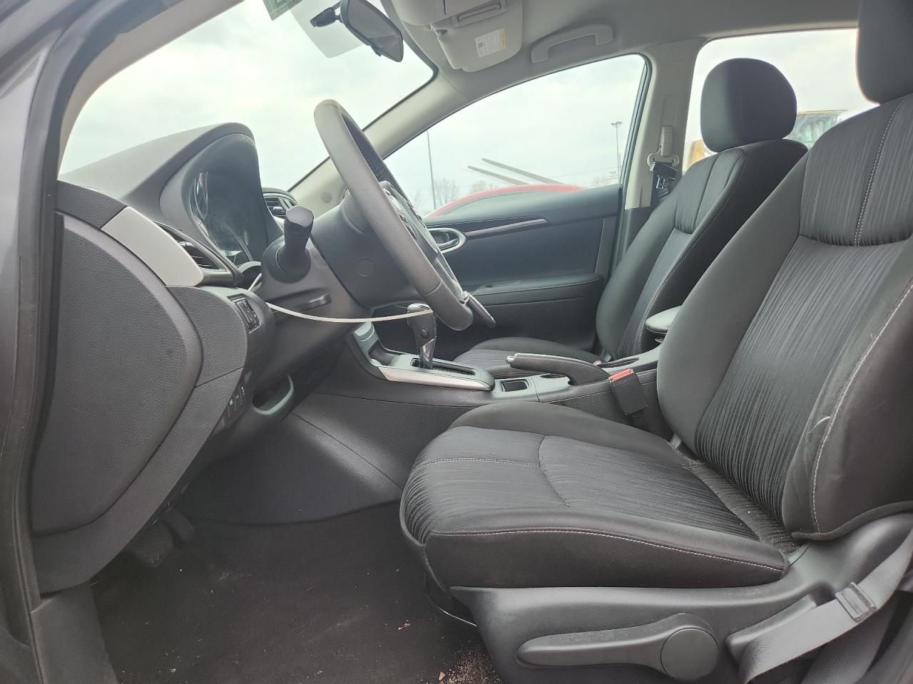 2017 Nissan Sentra Sv Gray vin: 3N1AB7AP7HY385807 Damage: Left Front Seat, Stained, Permanent