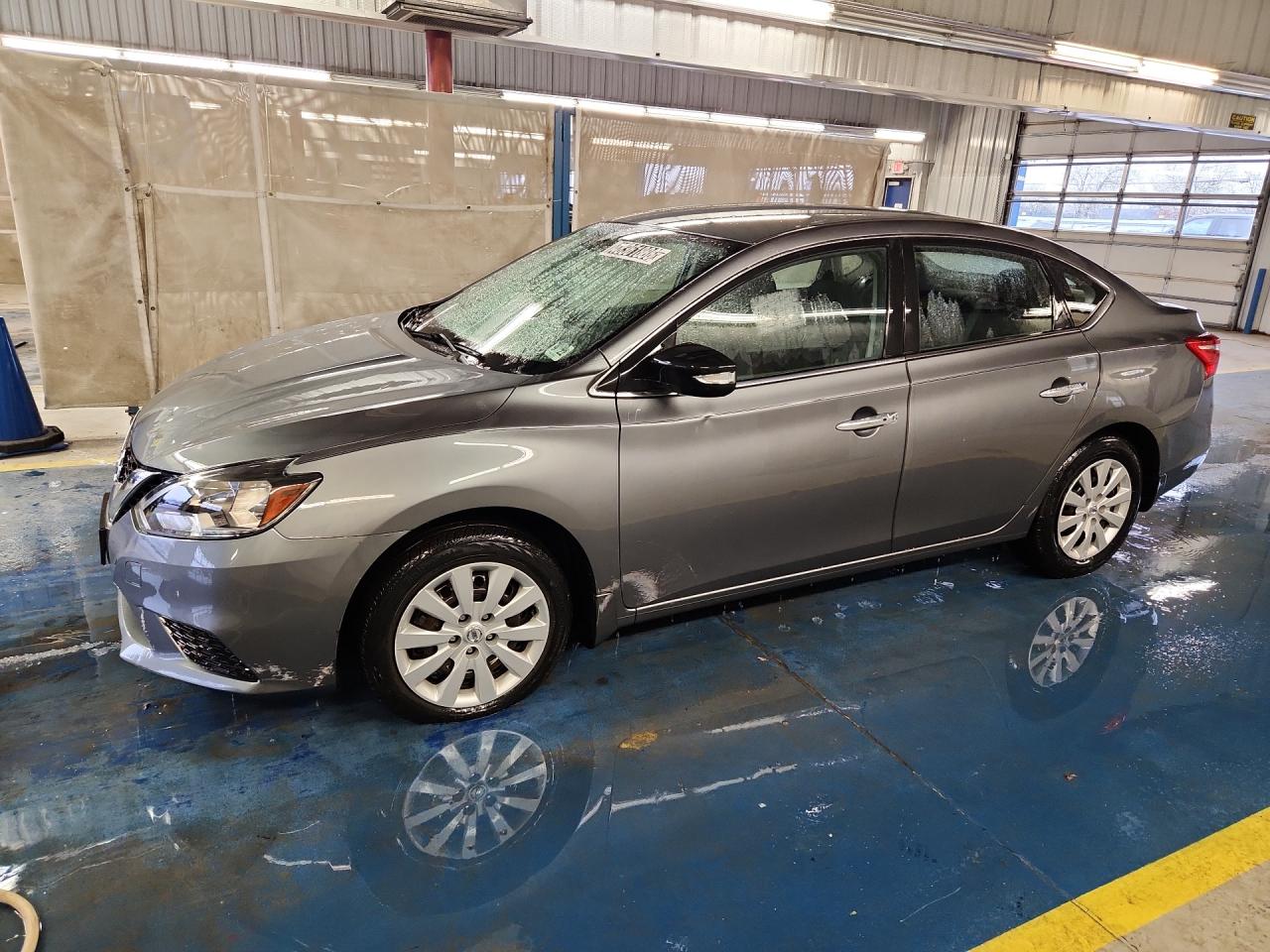 2017 Nissan Sentra Sv Gray vin: 3N1AB7AP7HY385807 Damage: Left Front Door, Dent(S) W/ Paint Dmg, 3 To 4 Inches