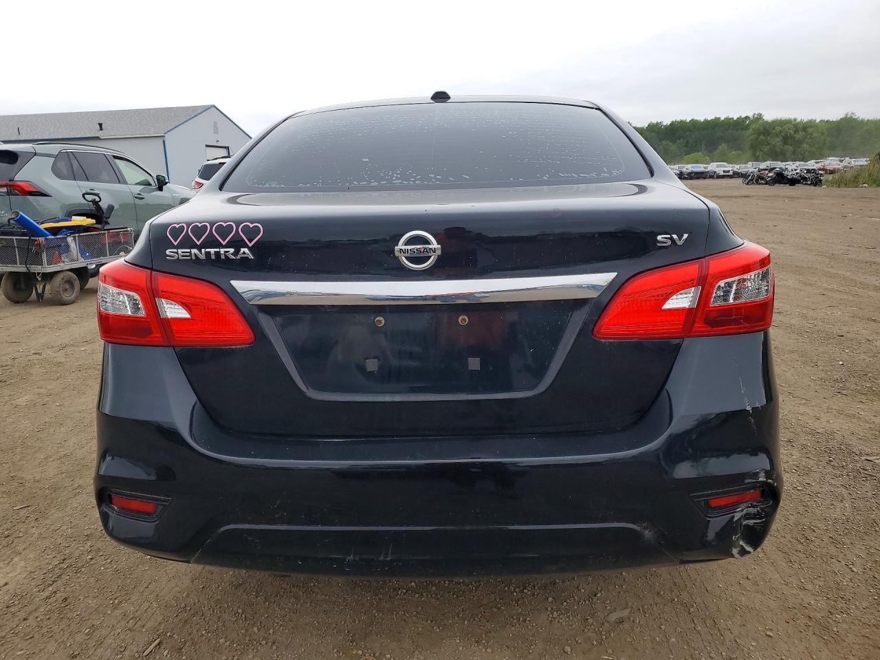 2017 Nissan Sentra Sv Black vin: 3N1AB7AP7HY400340