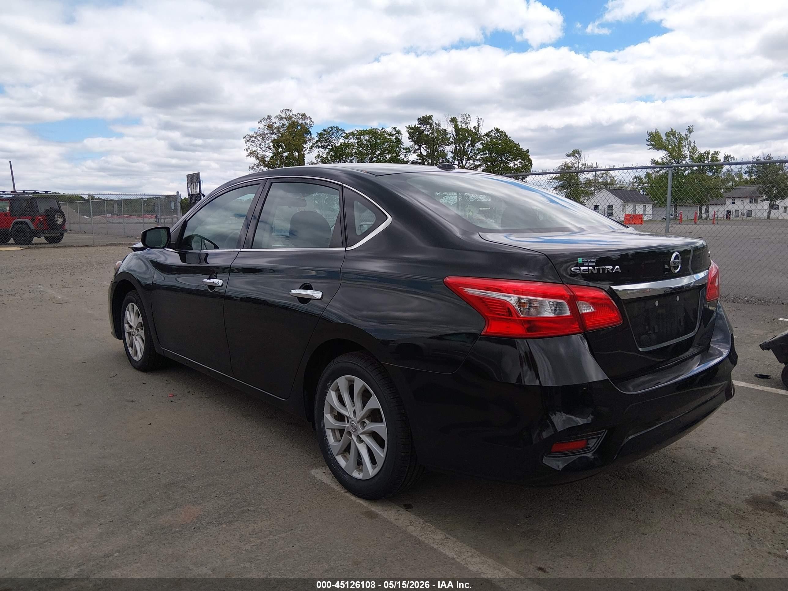 2018 Nissan Sentra Sv Black vin: 3N1AB7AP7JL614540