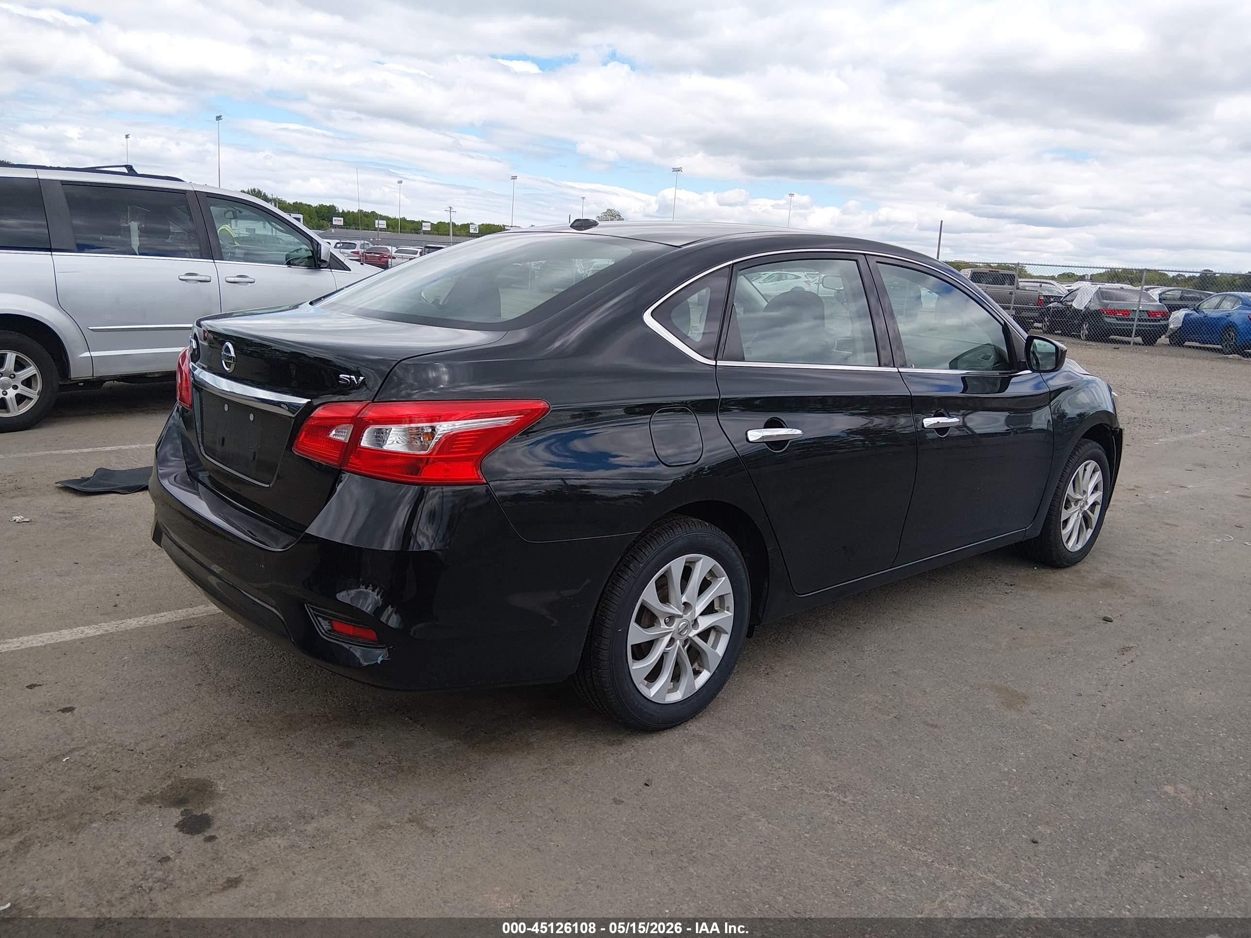 2018 Nissan Sentra Sv Black vin: 3N1AB7AP7JL614540