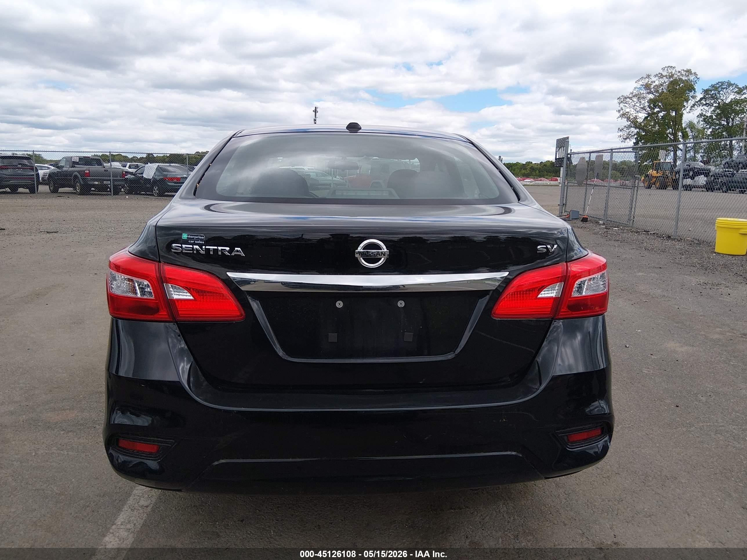2018 Nissan Sentra Sv Black vin: 3N1AB7AP7JL614540