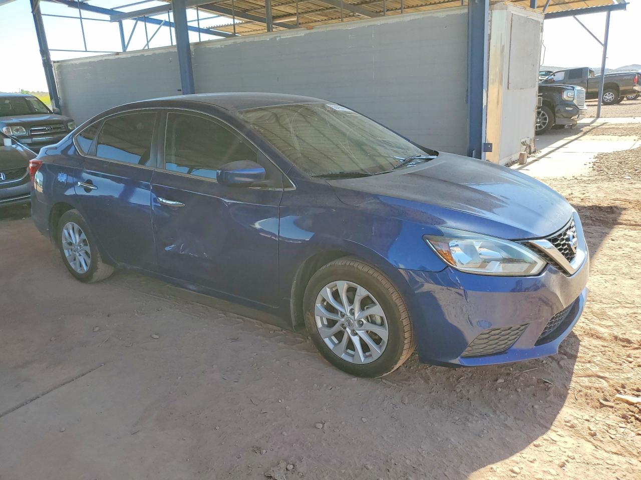 2018 Nissan Sentra Sv Blue vin: 3N1AB7AP7JY277547