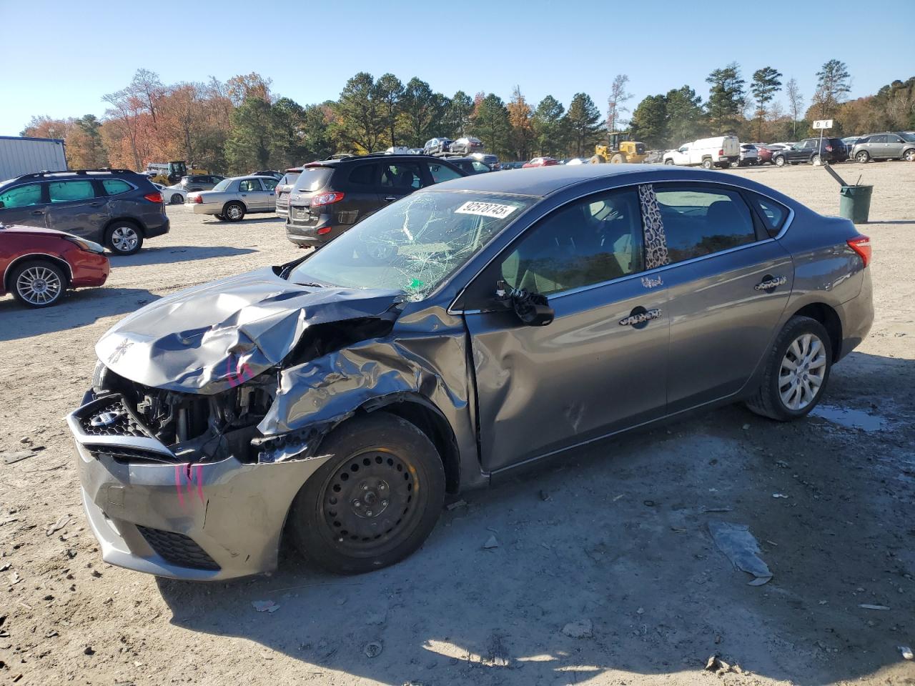 2018 Nissan Sentra S Gray vin: 3N1AB7AP7JY306531