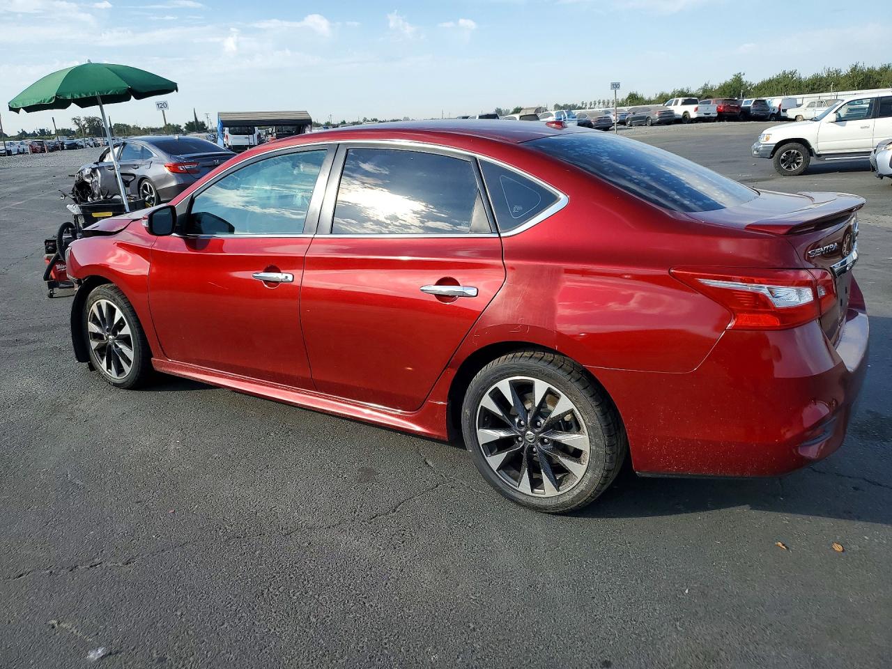 2019 Nissan Sentra Red vin: 3N1AB7AP7KY209508