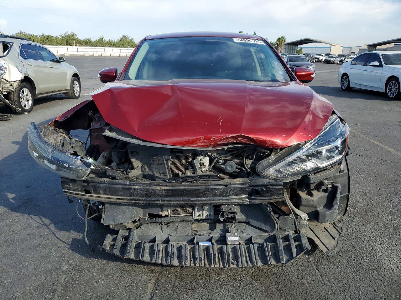2019 Nissan Sentra Red vin: 3N1AB7AP7KY209508