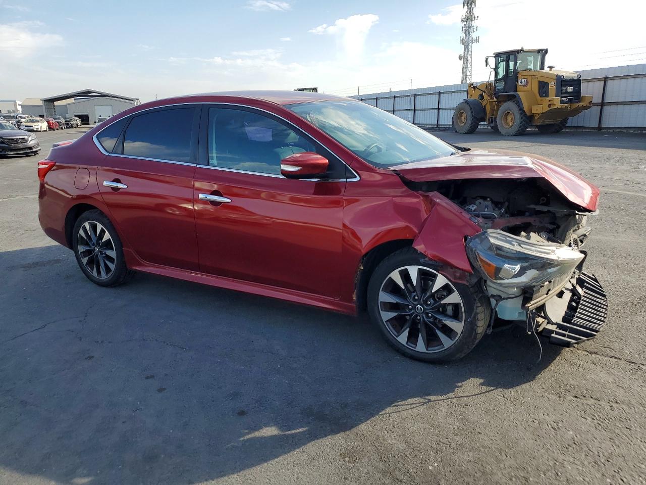 2019 Nissan Sentra Red vin: 3N1AB7AP7KY209508