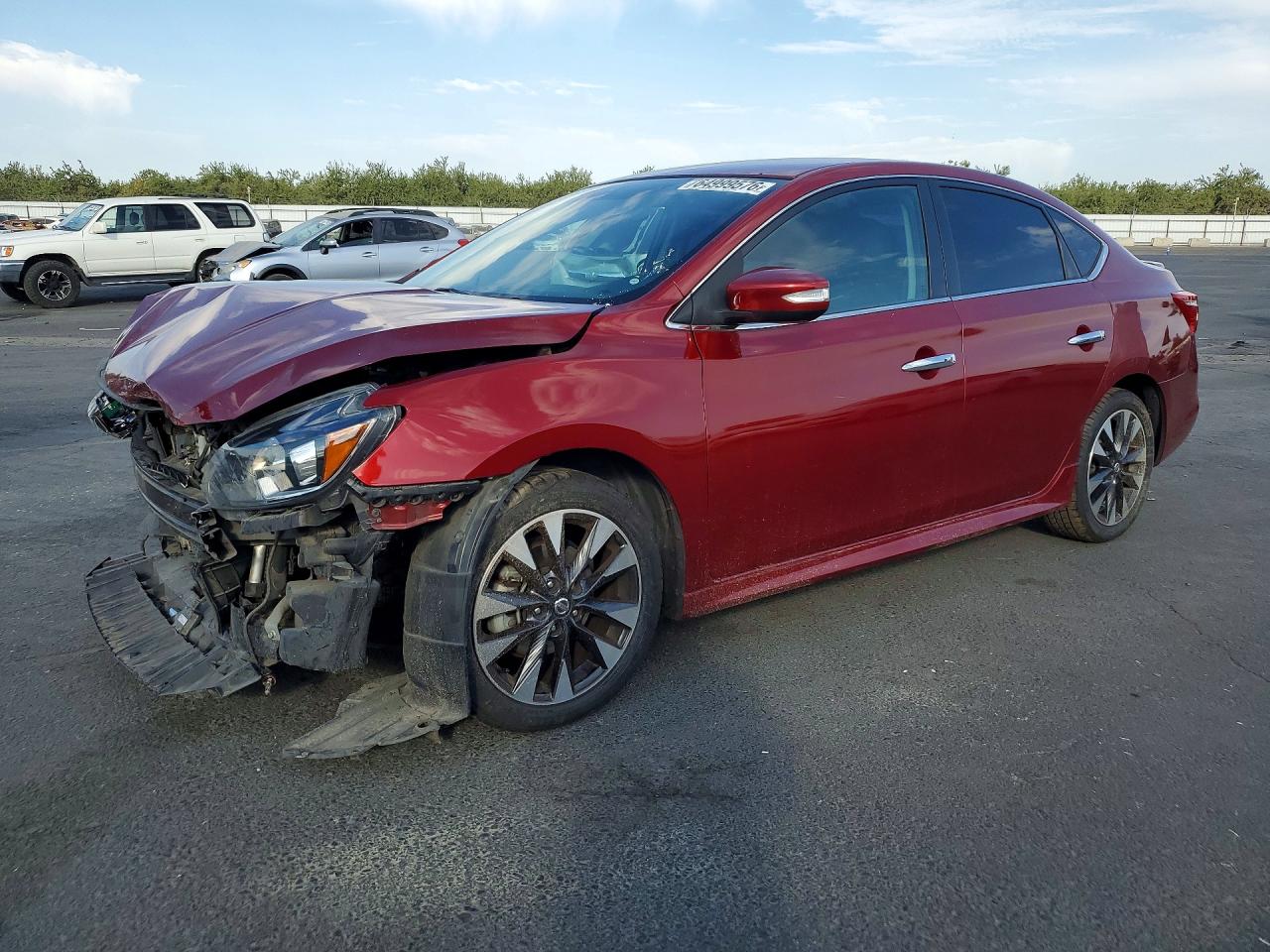 2019 Nissan Sentra Red vin: 3N1AB7AP7KY209508