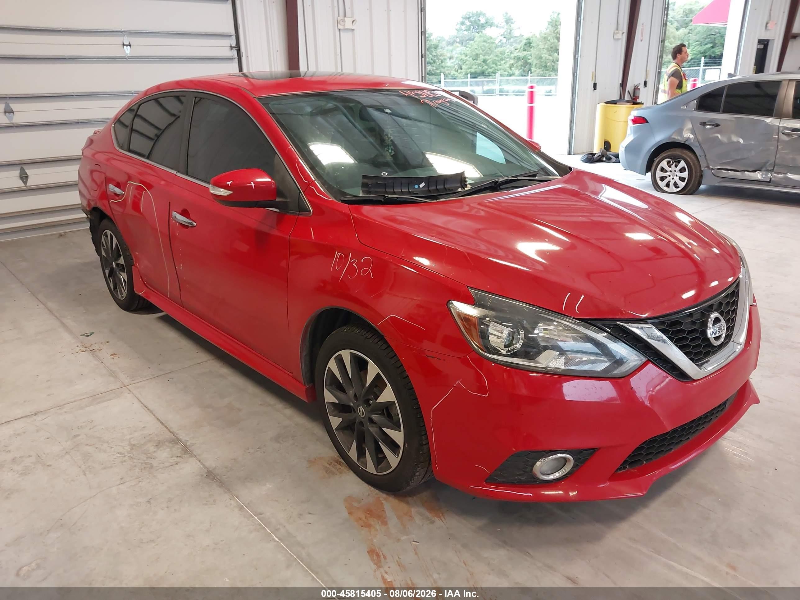 2019 Nissan Sentra Sr Red vin: 3N1AB7AP7KY212859