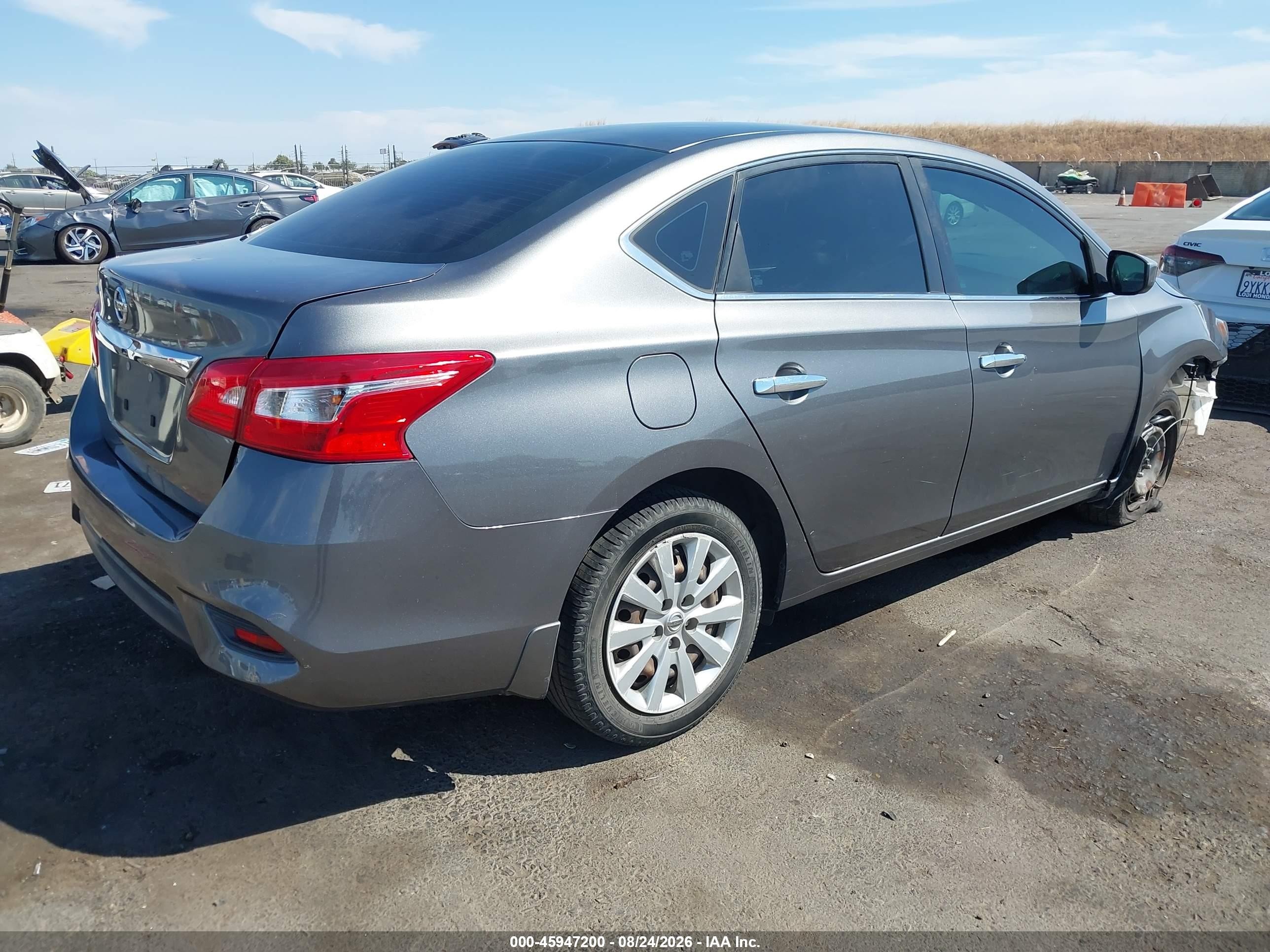 2019 Nissan Sentra S Gray vin: 3N1AB7AP7KY251824