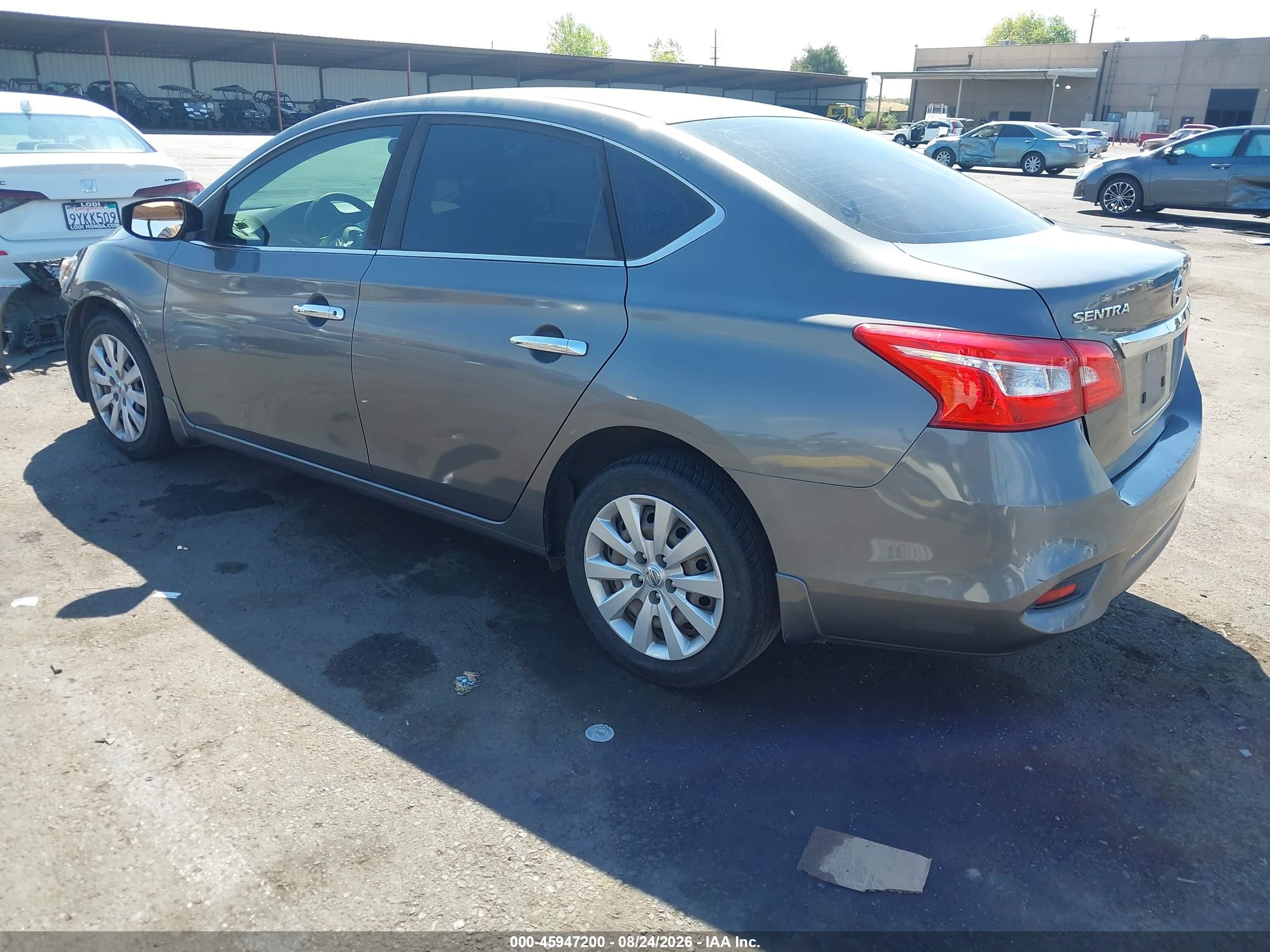 2019 Nissan Sentra S Gray vin: 3N1AB7AP7KY251824
