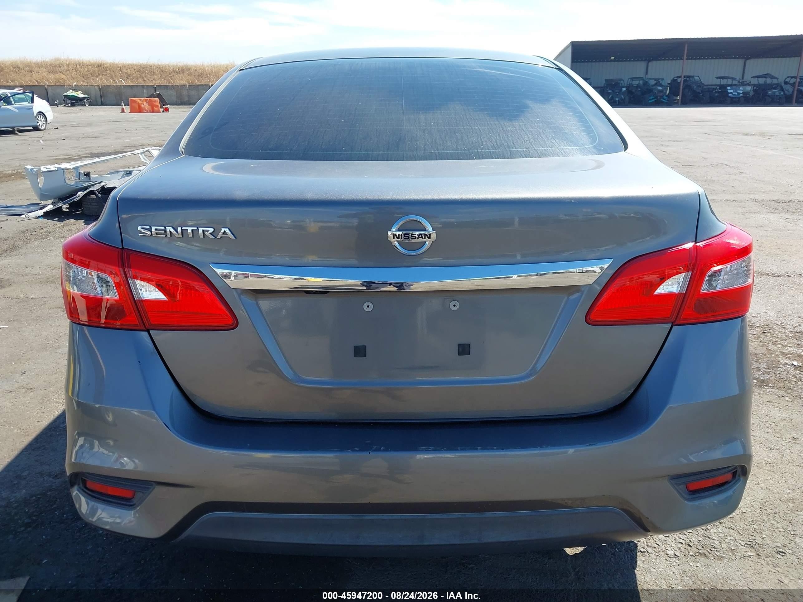 2019 Nissan Sentra S Gray vin: 3N1AB7AP7KY251824