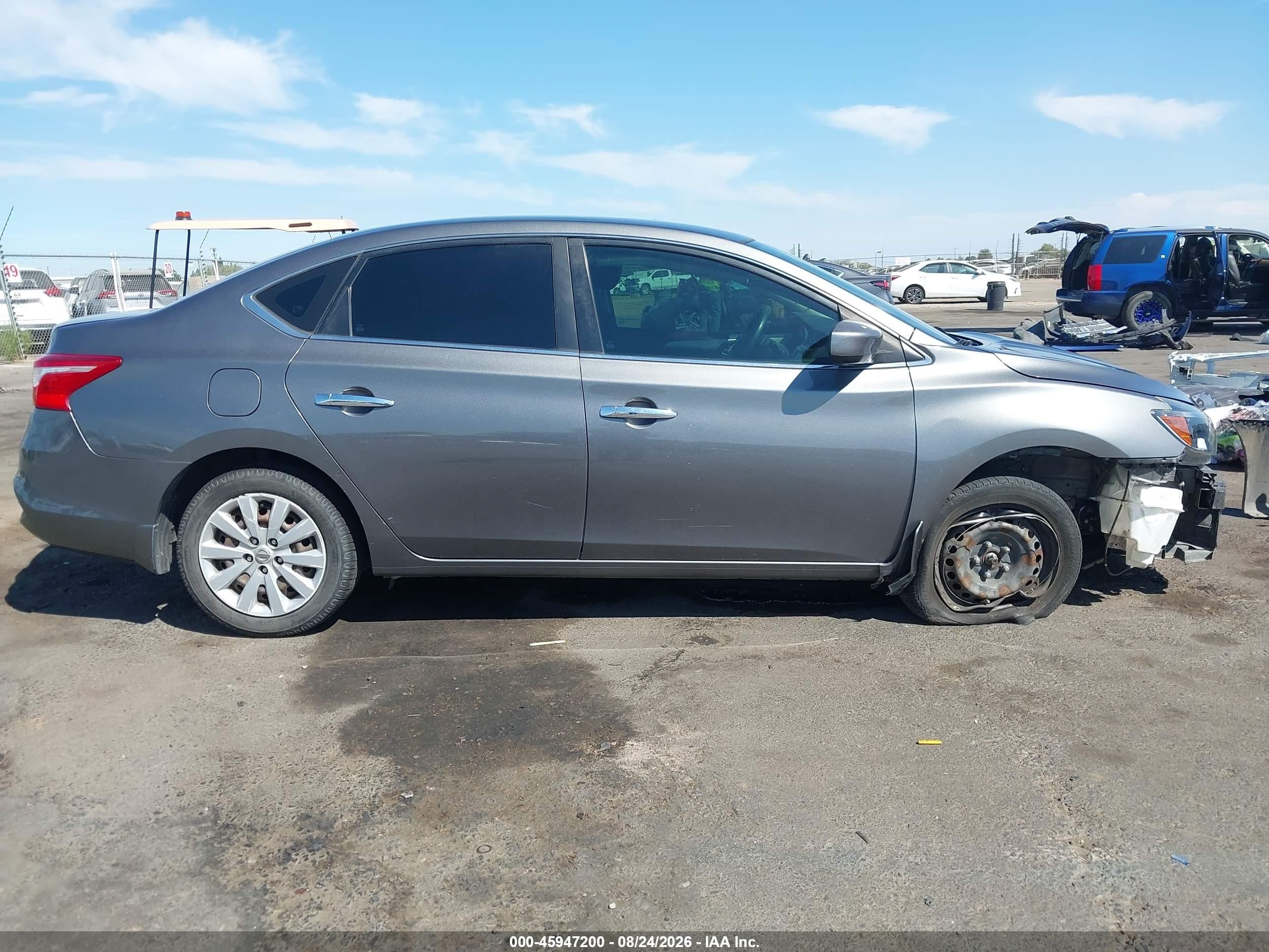 2019 Nissan Sentra S Gray vin: 3N1AB7AP7KY251824