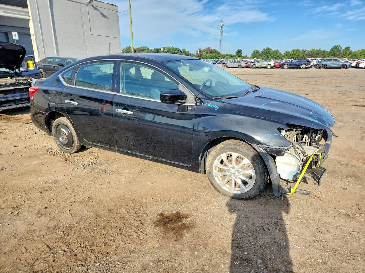 2019 Nissan Sentra S Черный vin: 3N1AB7AP7KY294303