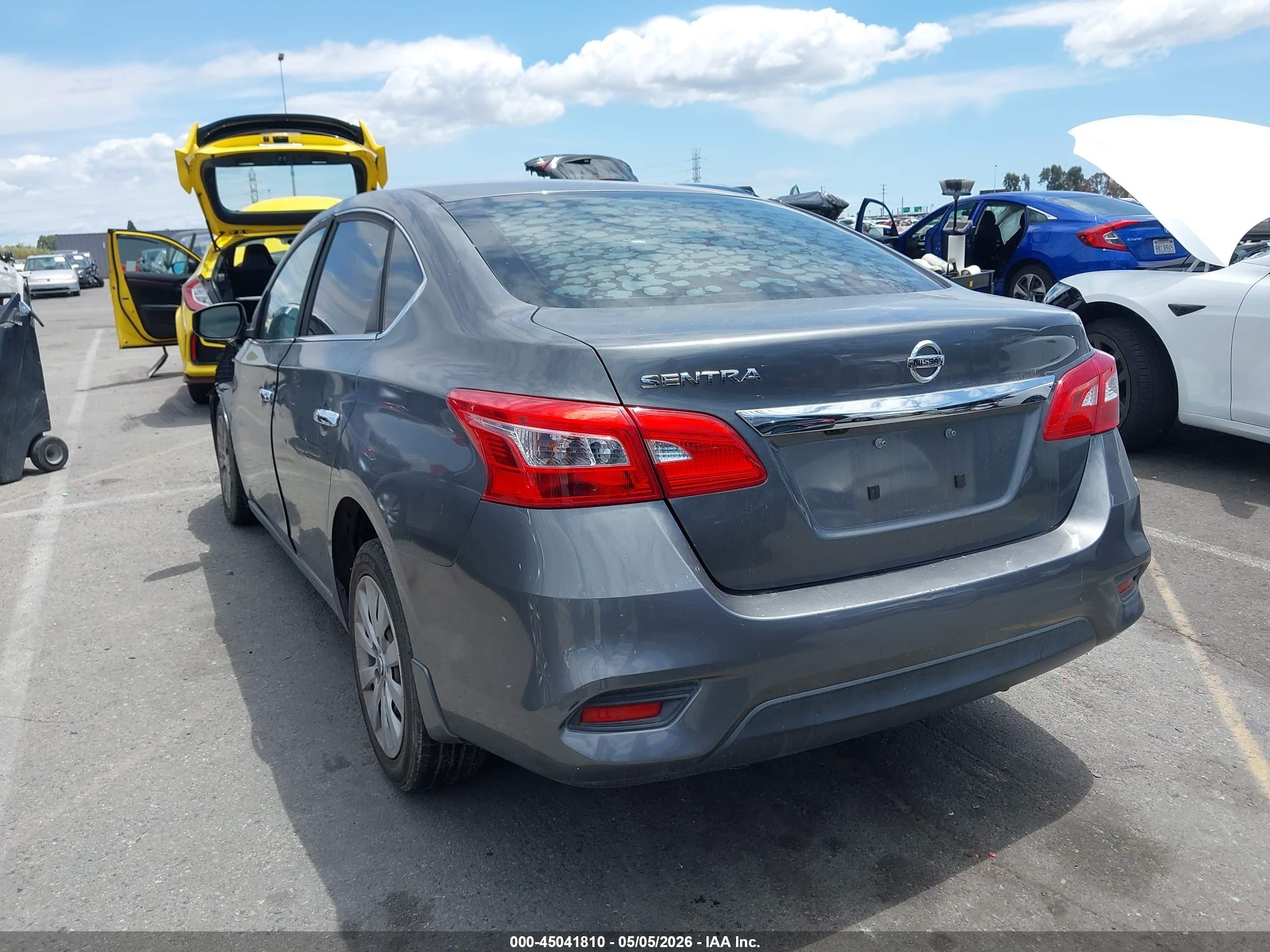 2019 Nissan Sentra S Gray vin: 3N1AB7AP7KY298075
