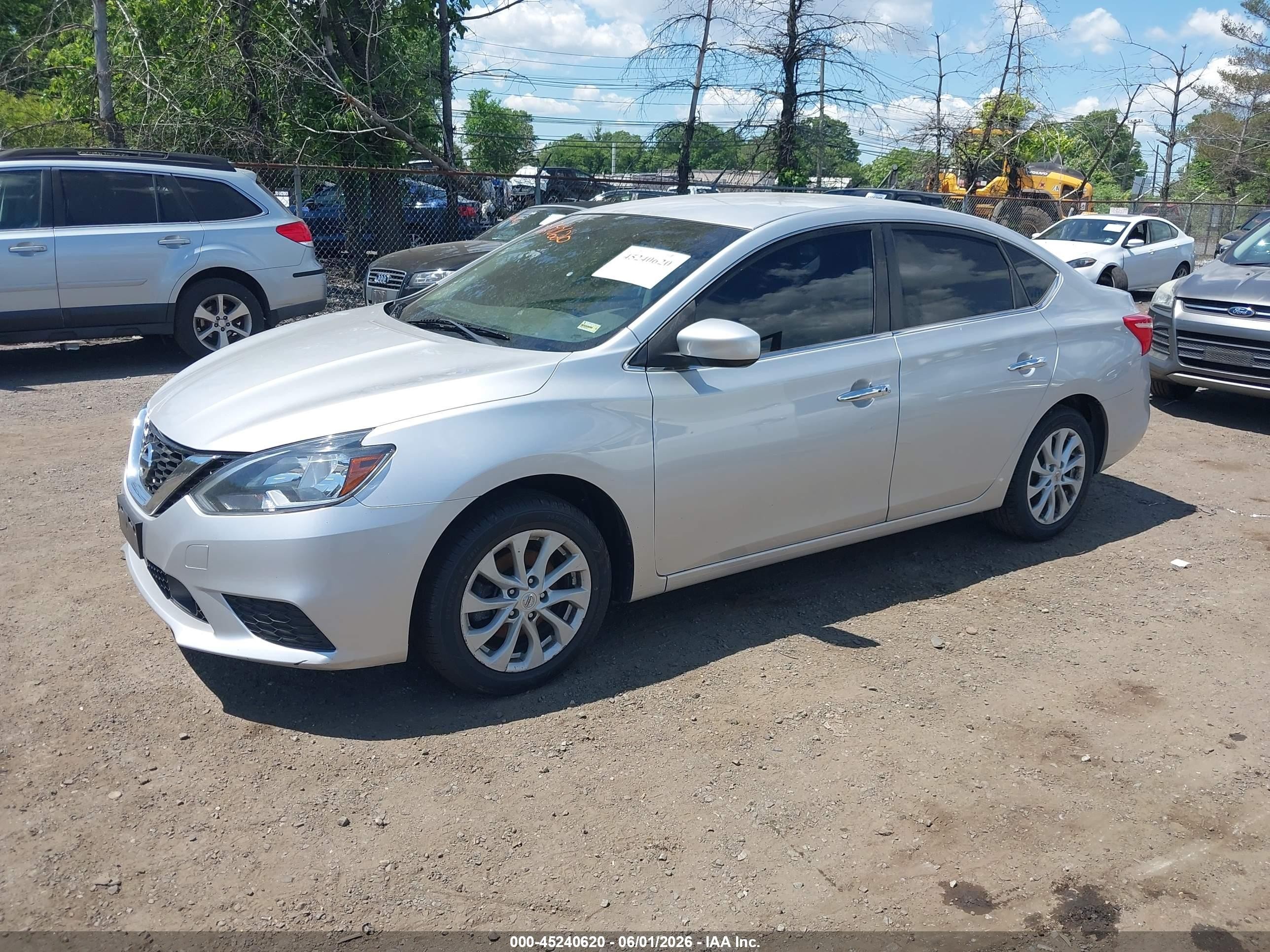 2019 Nissan Sentra Sv Silver vin: 3N1AB7AP7KY313447