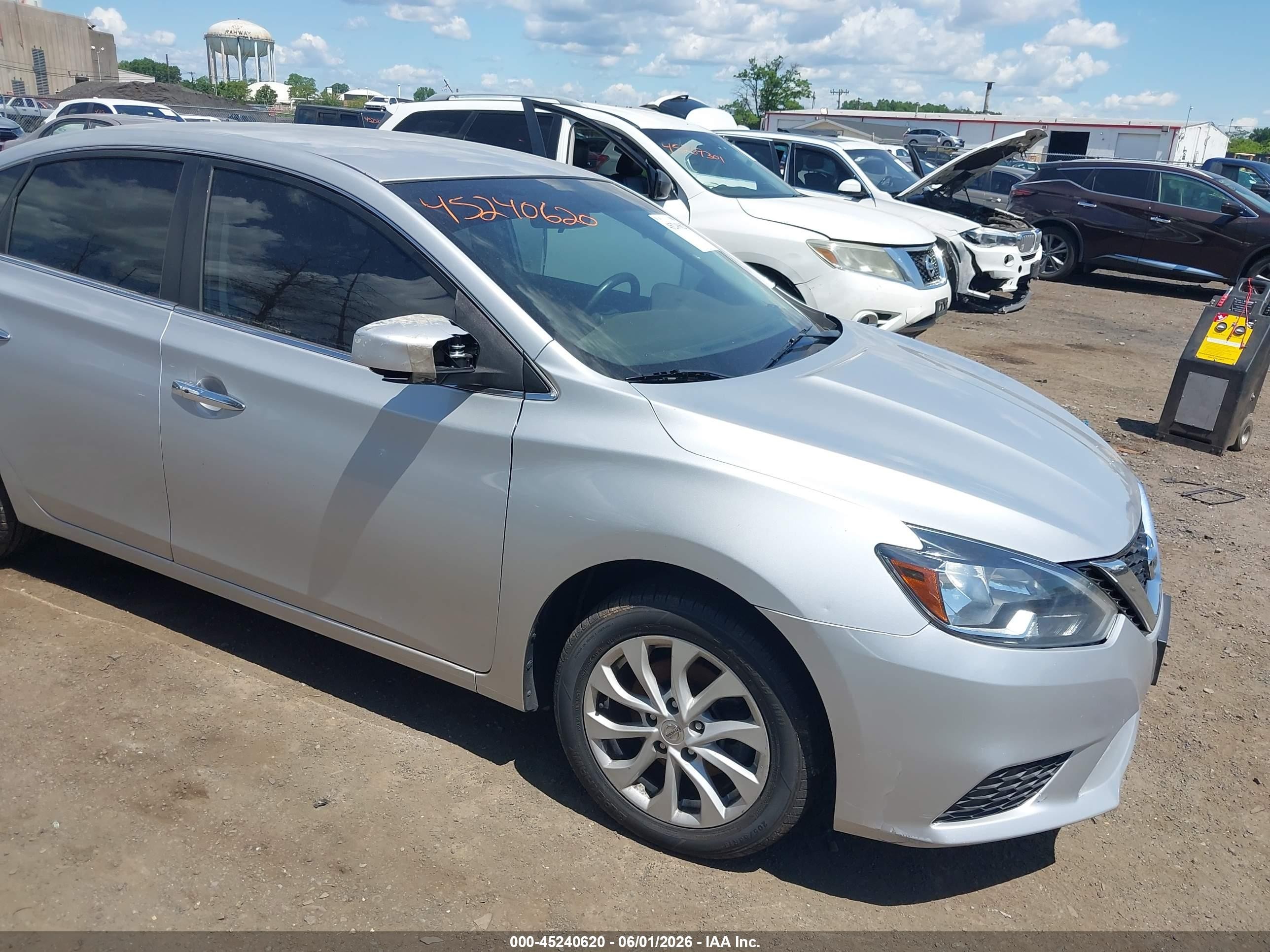 2019 Nissan Sentra Sv Silver vin: 3N1AB7AP7KY313447