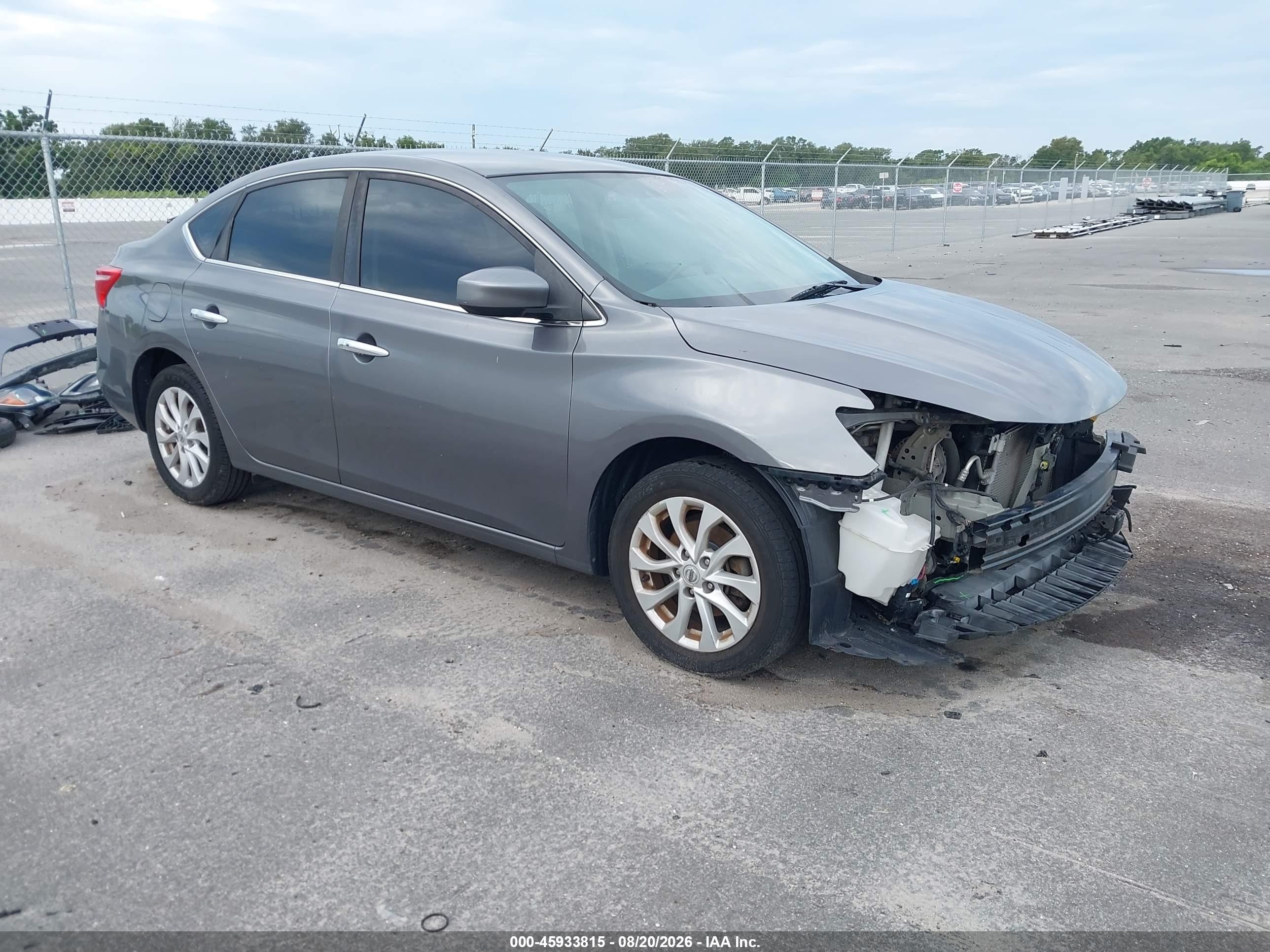 2019 Nissan Sentra Sv Gray vin: 3N1AB7AP7KY361594