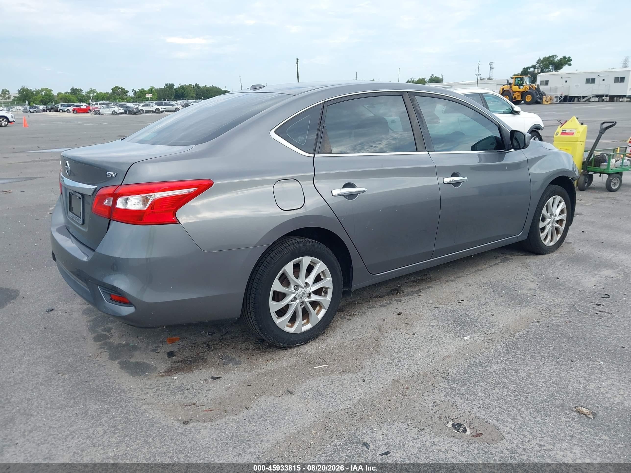 2019 Nissan Sentra Sv Gray vin: 3N1AB7AP7KY361594