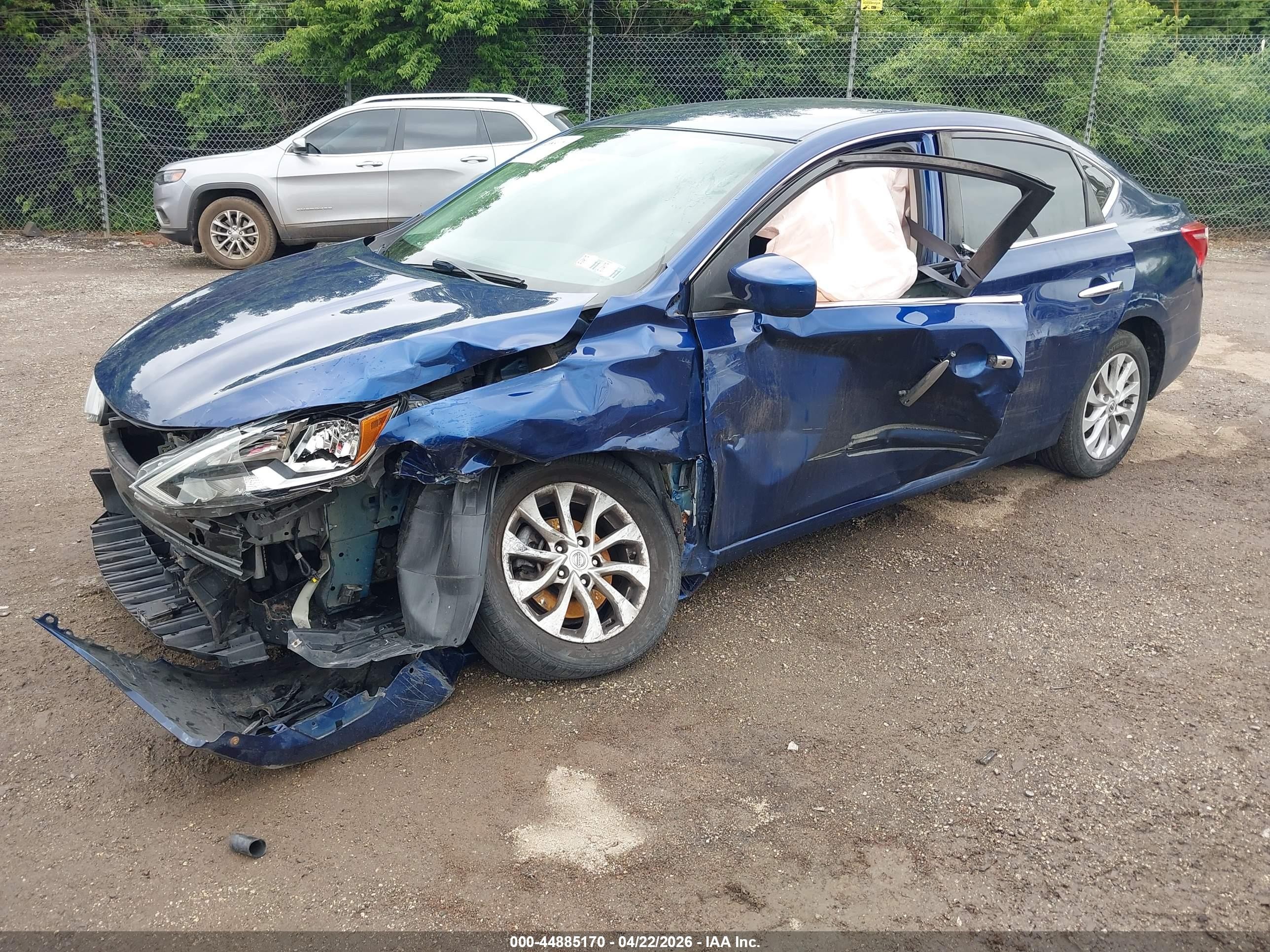 2019 Nissan Sentra Sv Blue vin: 3N1AB7AP7KY363751