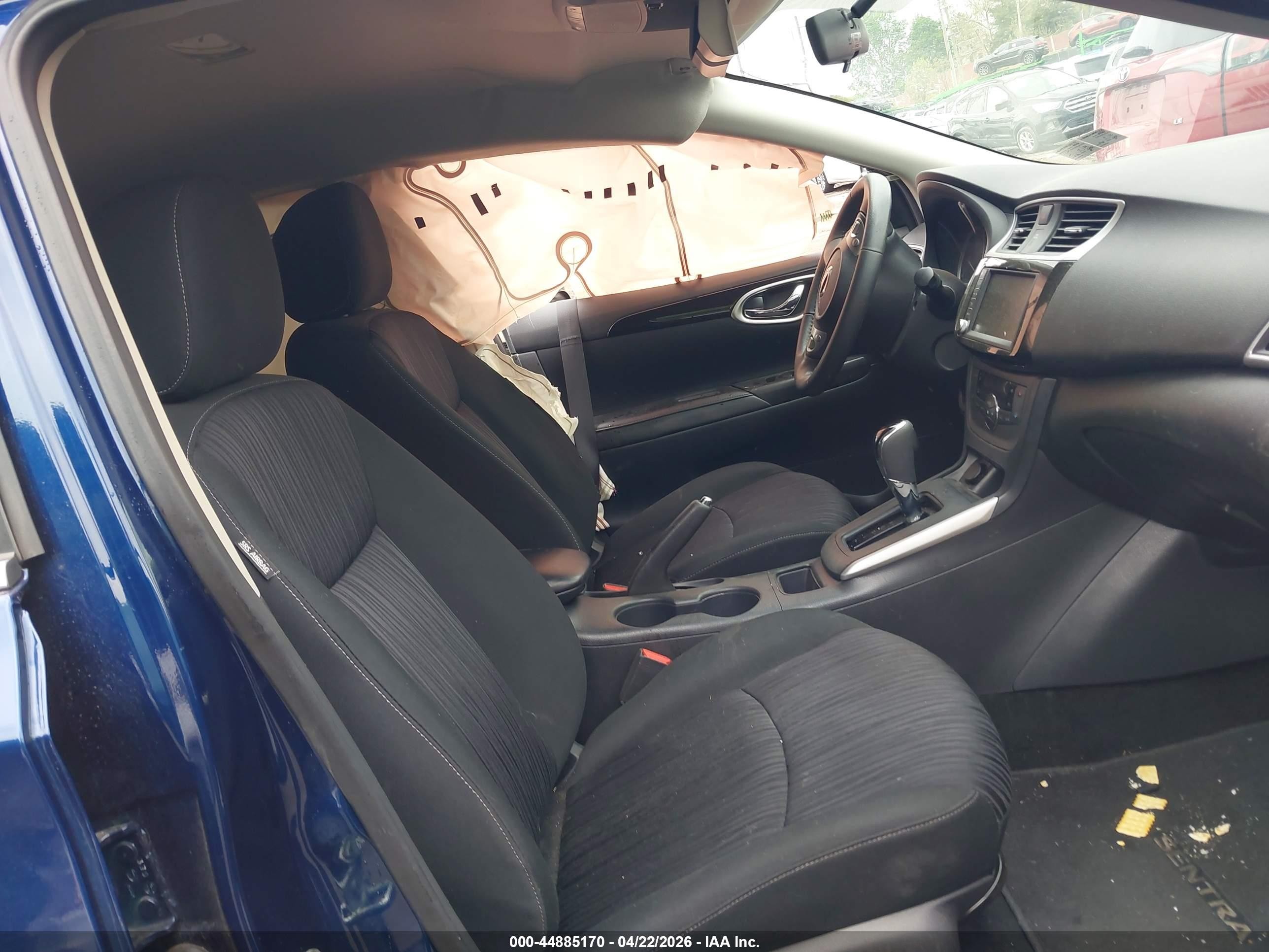 2019 Nissan Sentra Sv Blue vin: 3N1AB7AP7KY363751