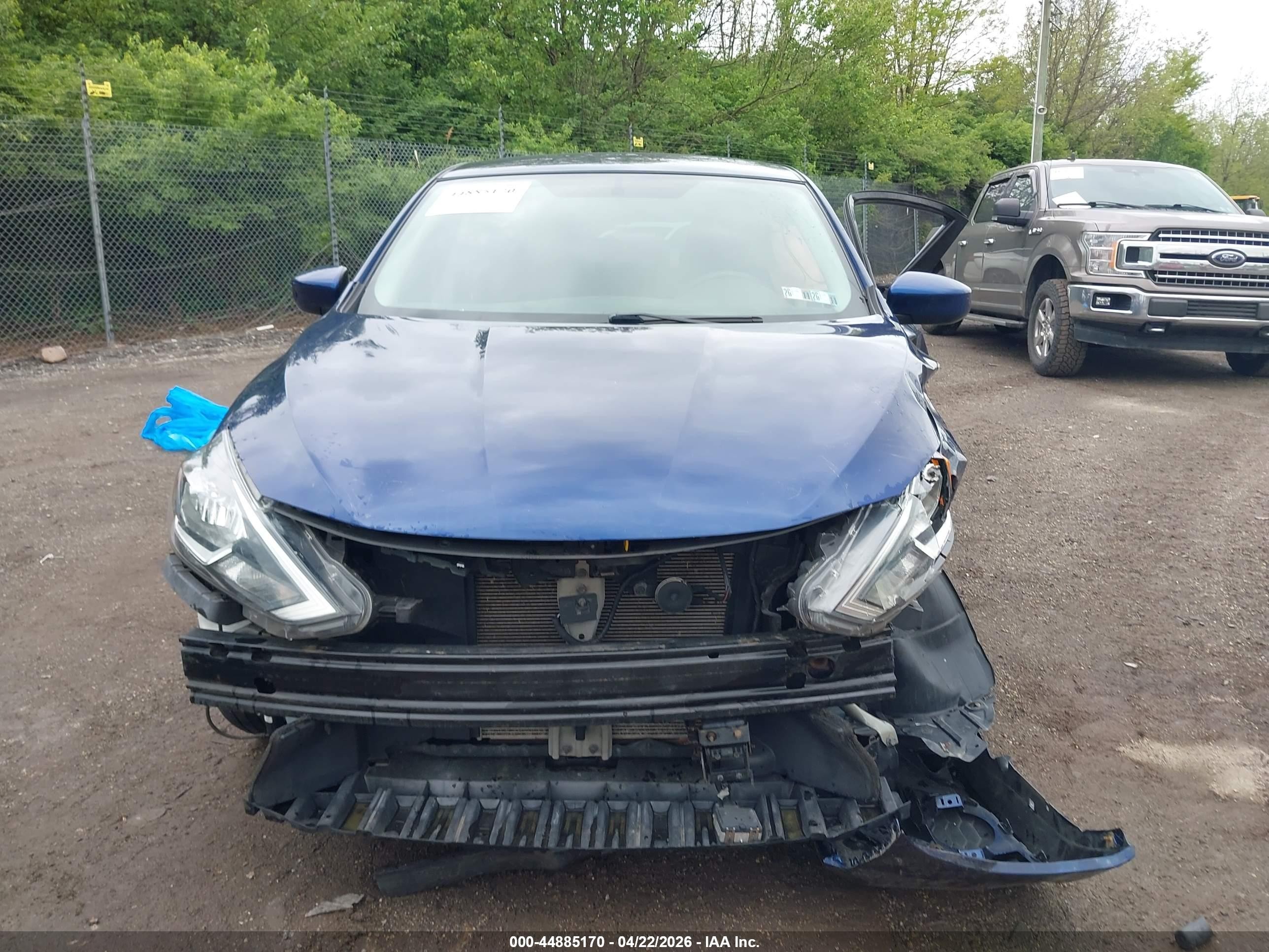 2019 Nissan Sentra Sv Blue vin: 3N1AB7AP7KY363751