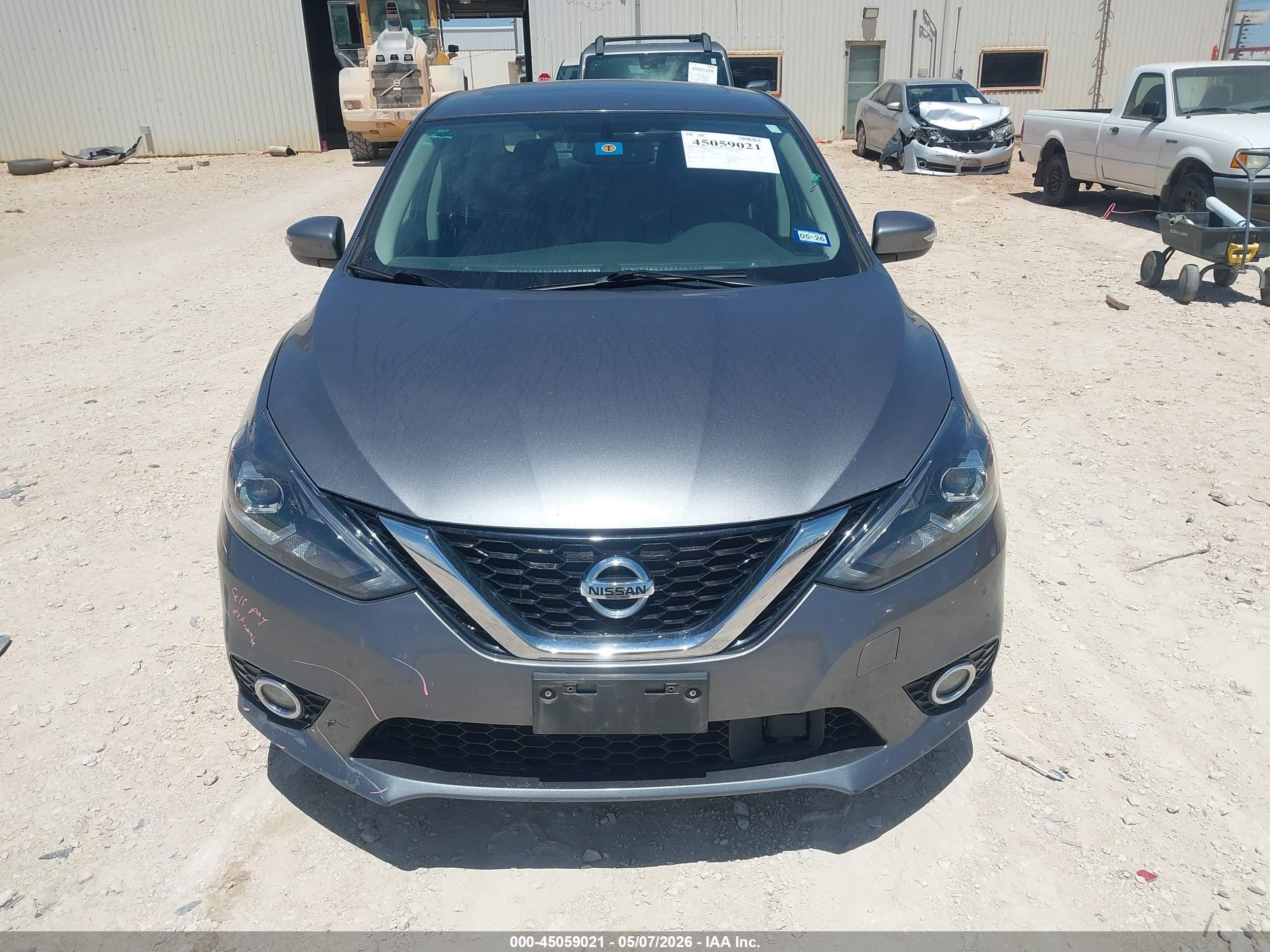 2019 Nissan Sentra Sr Gray vin: 3N1AB7AP7KY446306