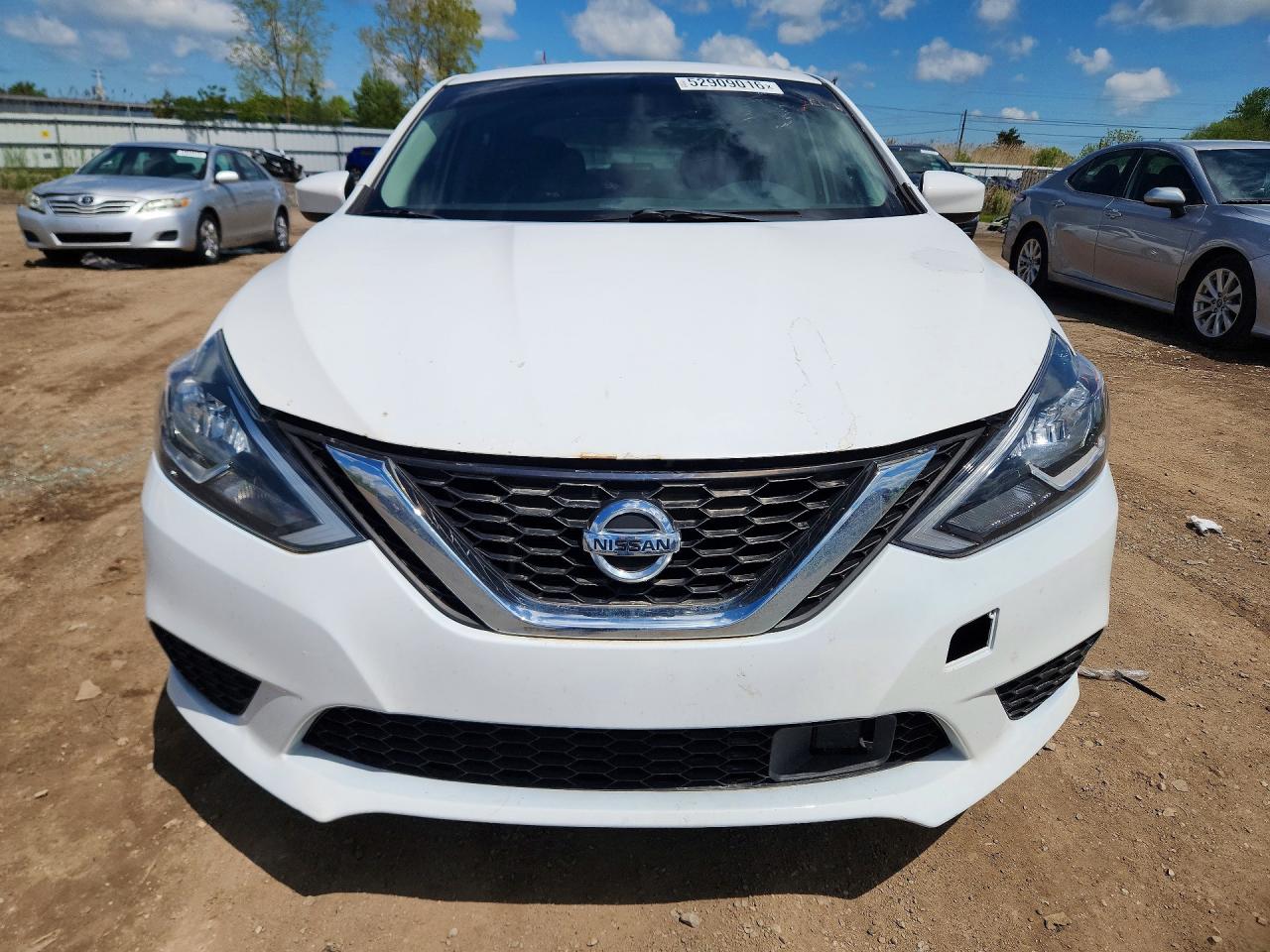 2019 Nissan Sentra Sv White vin: 3N1AB7AP7KY456107