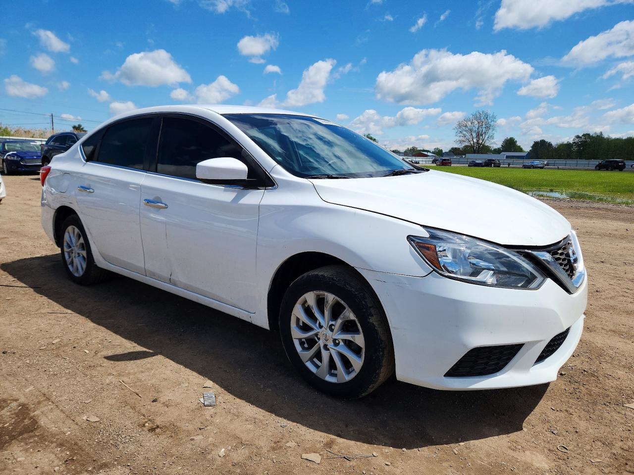 2019 Nissan Sentra Sv White vin: 3N1AB7AP7KY456107