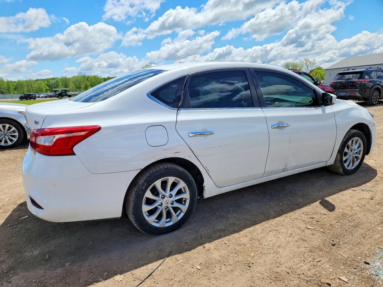 2019 Nissan Sentra Sv White vin: 3N1AB7AP7KY456107