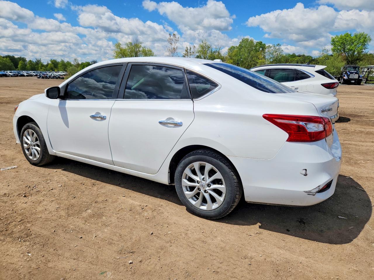 2019 Nissan Sentra Sv White vin: 3N1AB7AP7KY456107