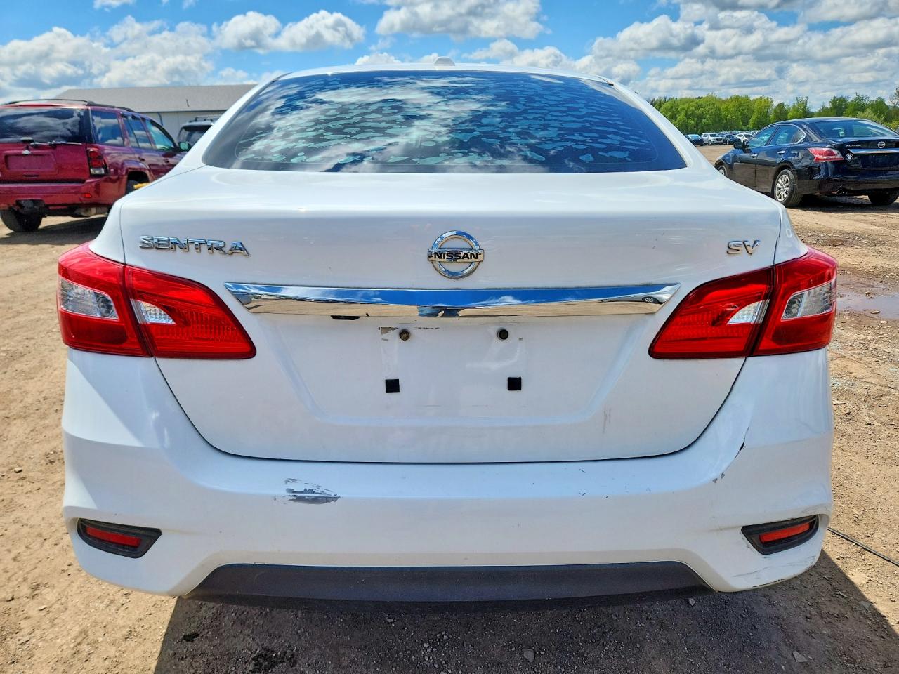 2019 Nissan Sentra Sv White vin: 3N1AB7AP7KY456107