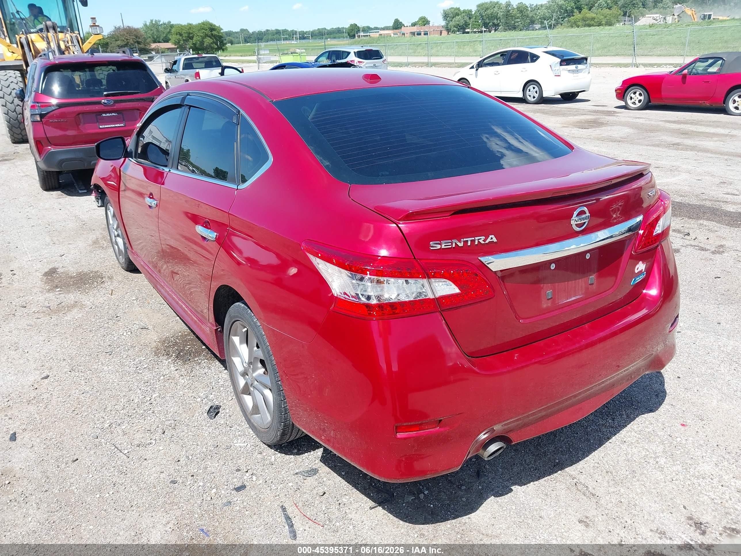 2013 Nissan Sentra Sr Red vin: 3N1AB7AP8DL562761