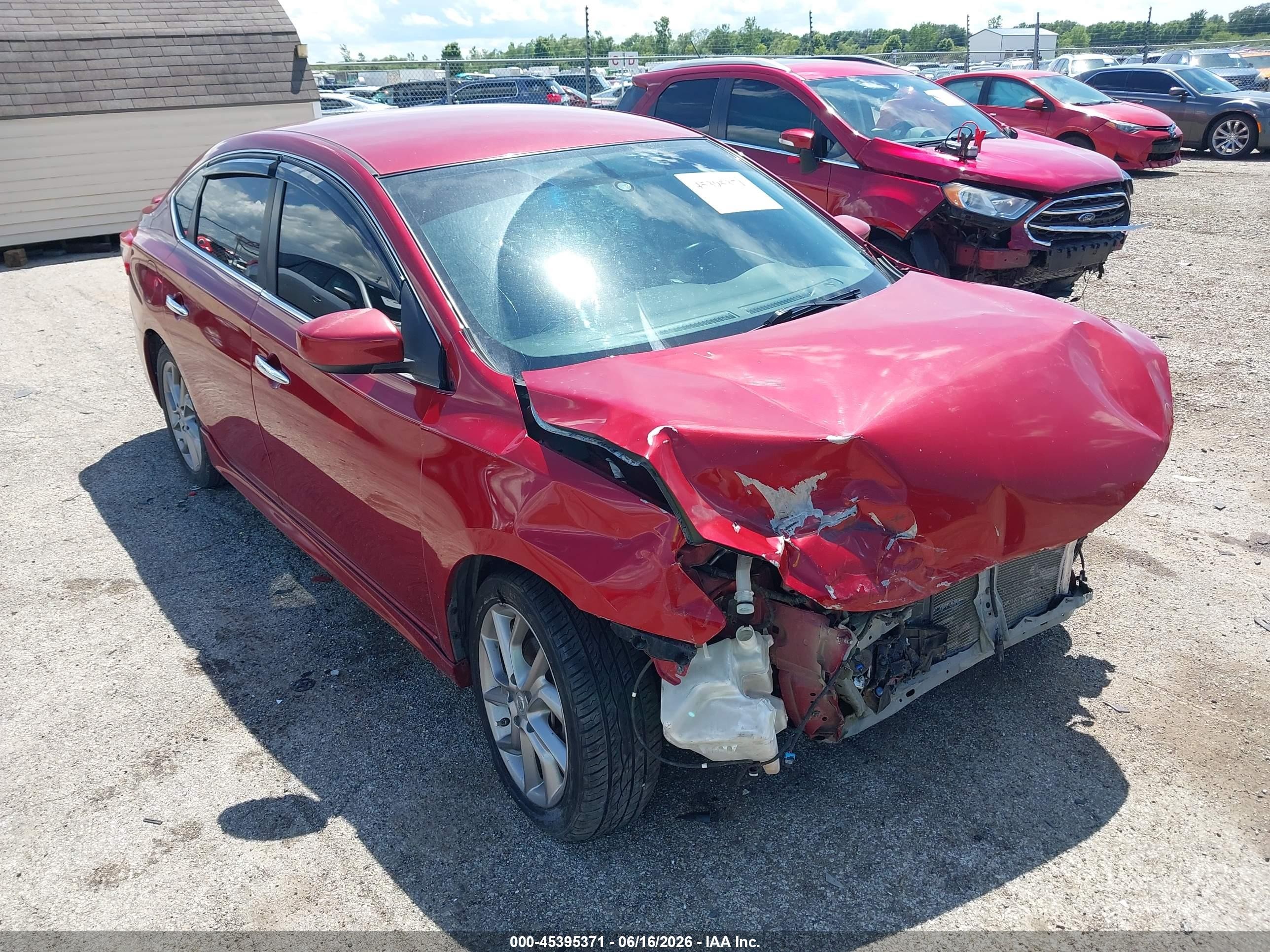 2013 Nissan Sentra Sr Red vin: 3N1AB7AP8DL562761