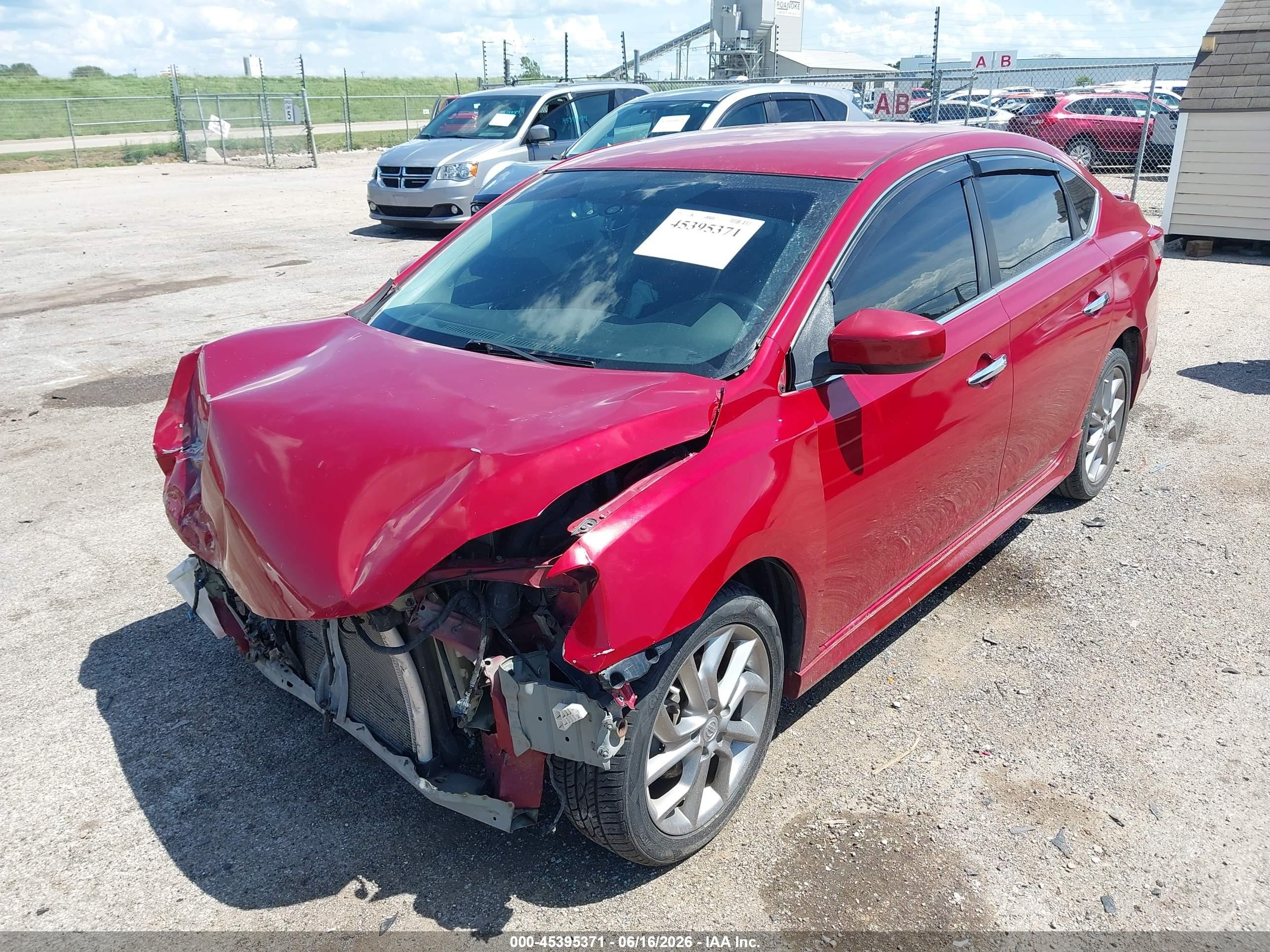 2013 Nissan Sentra Sr Red vin: 3N1AB7AP8DL562761