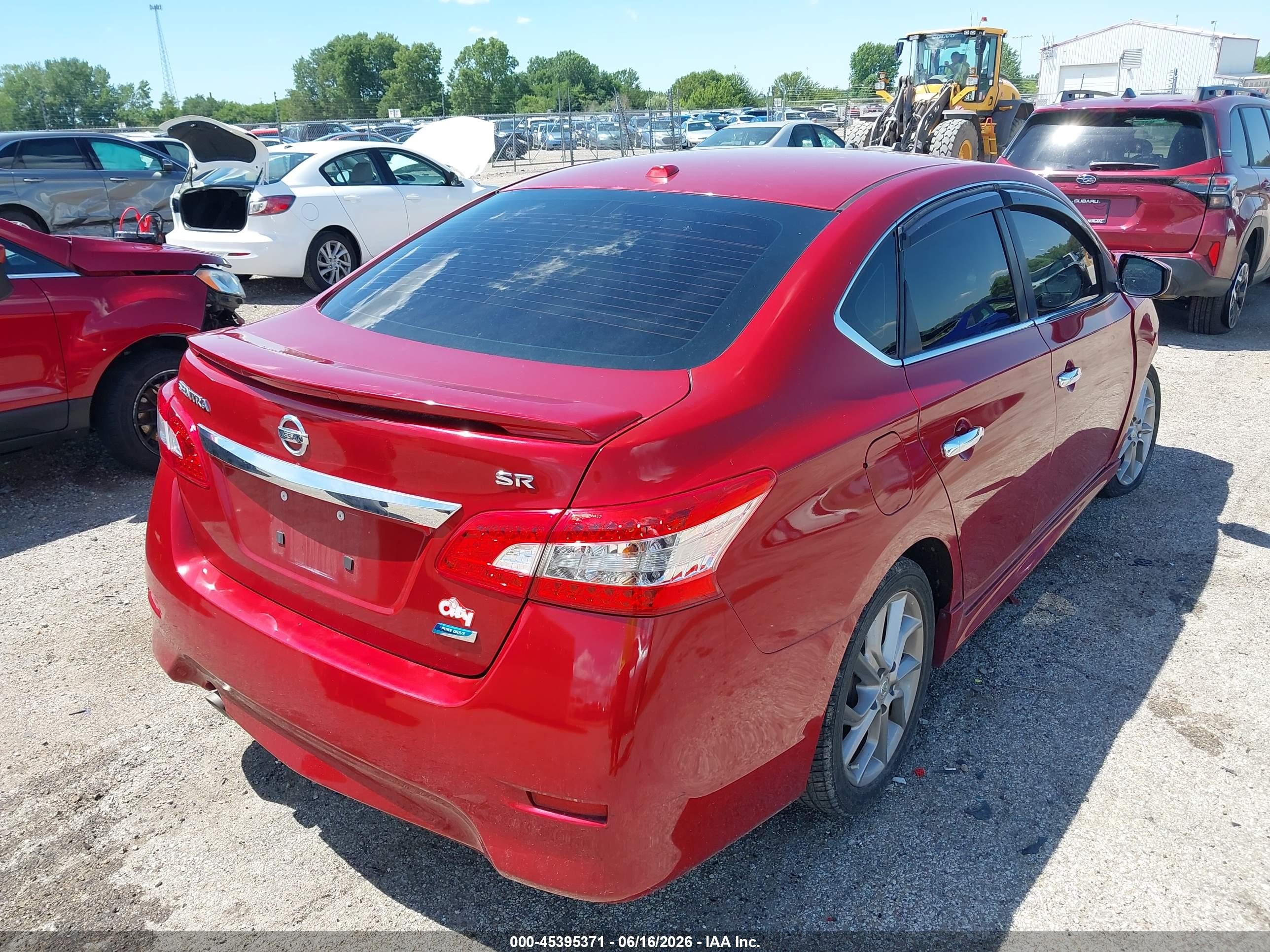 2013 Nissan Sentra Sr Red vin: 3N1AB7AP8DL562761