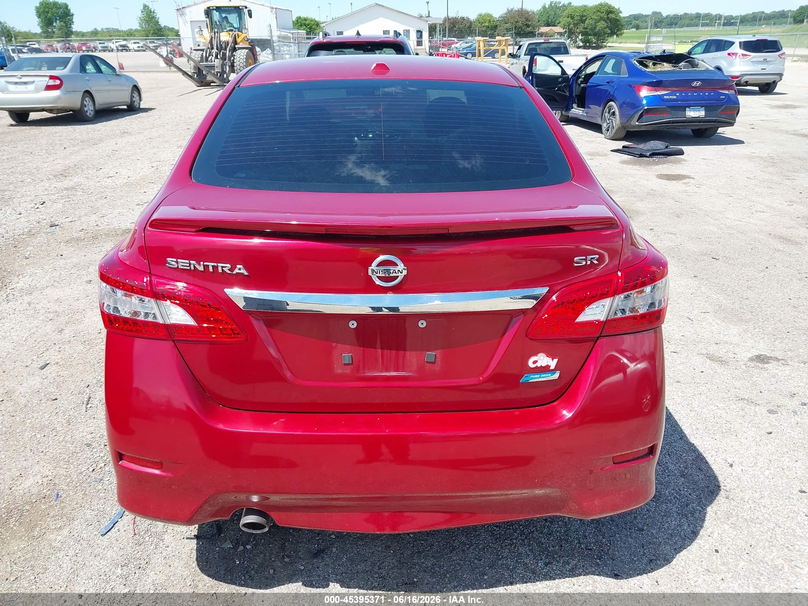 2013 Nissan Sentra Sr Red vin: 3N1AB7AP8DL562761